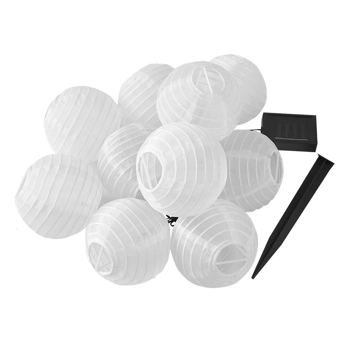 Guirlande lumineuse solaire nylon blanc 4m