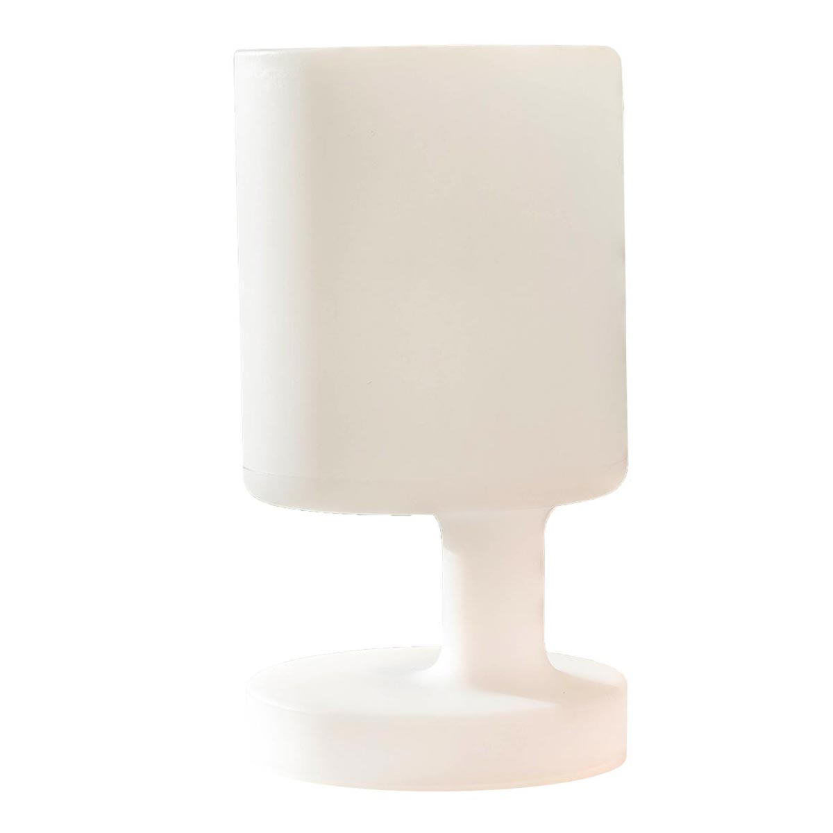 BABY-Lampe de table sans fil plastique blanc H28cm (photo) BABY-Lampe de table sans fil plastique blanc H28cm