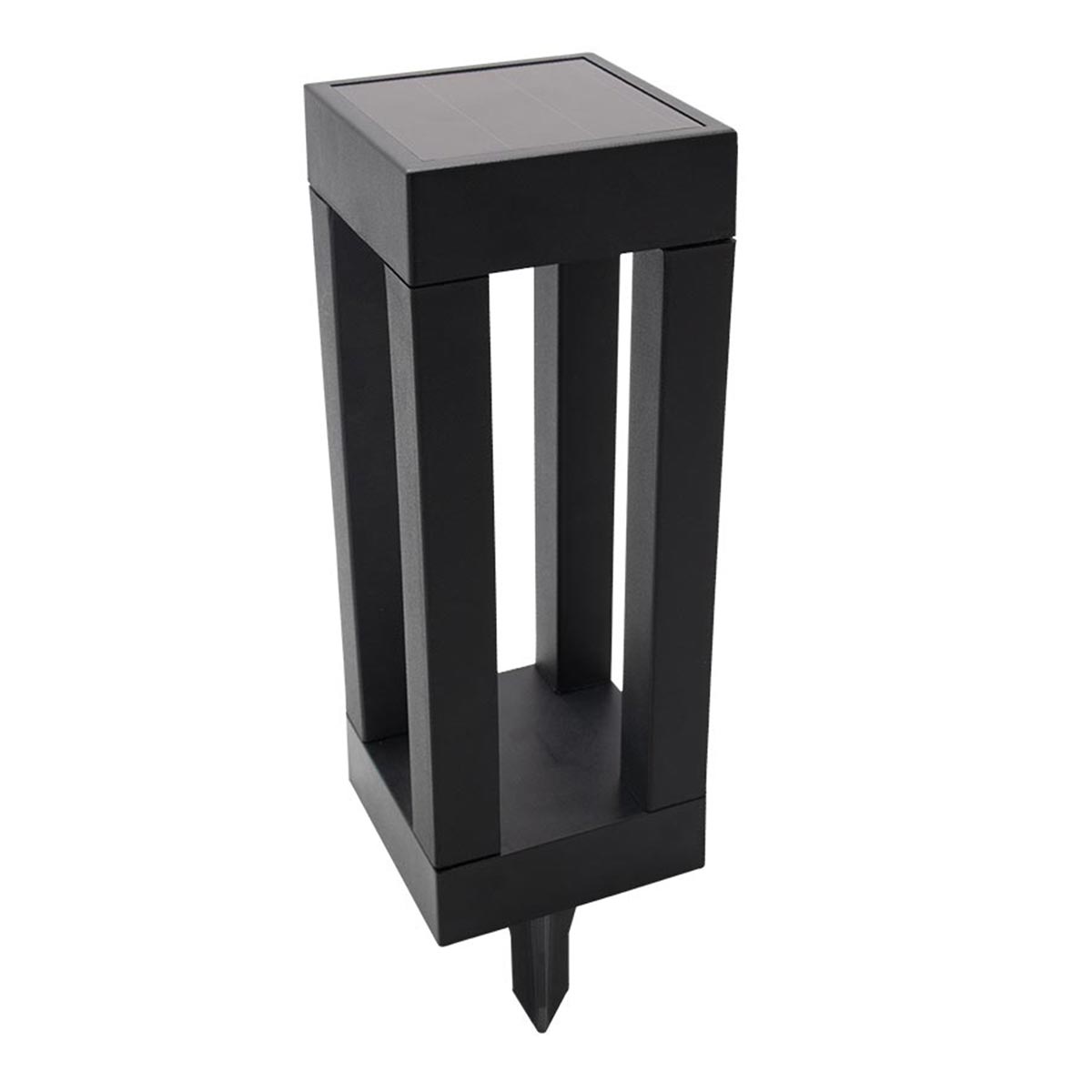 Mini lanterne solaire à piquer plastique noir H34cm Mini lanterne solaire à piquer plastique noir H34cm