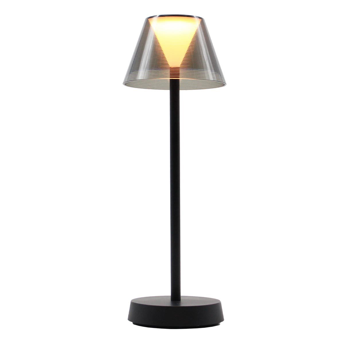 BEVERLY BLACK - Lampe de table sans fil LED blanc chaud H34cm (photo) BEVERLY BLACK - Lampe de table sans fil LED blanc chaud H34cm