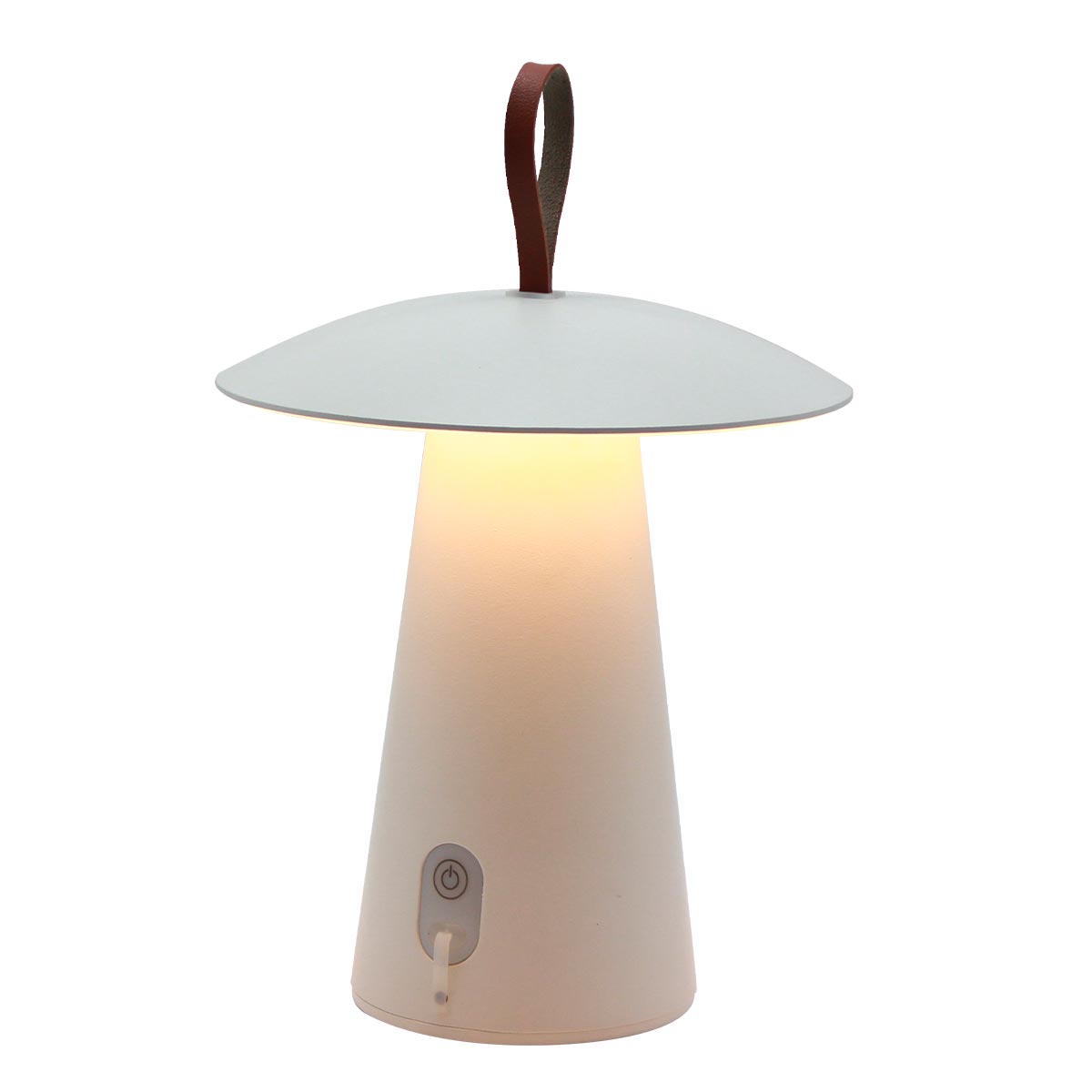 FUNGY - Lampe de table sans fil aluminium blanc 29cm