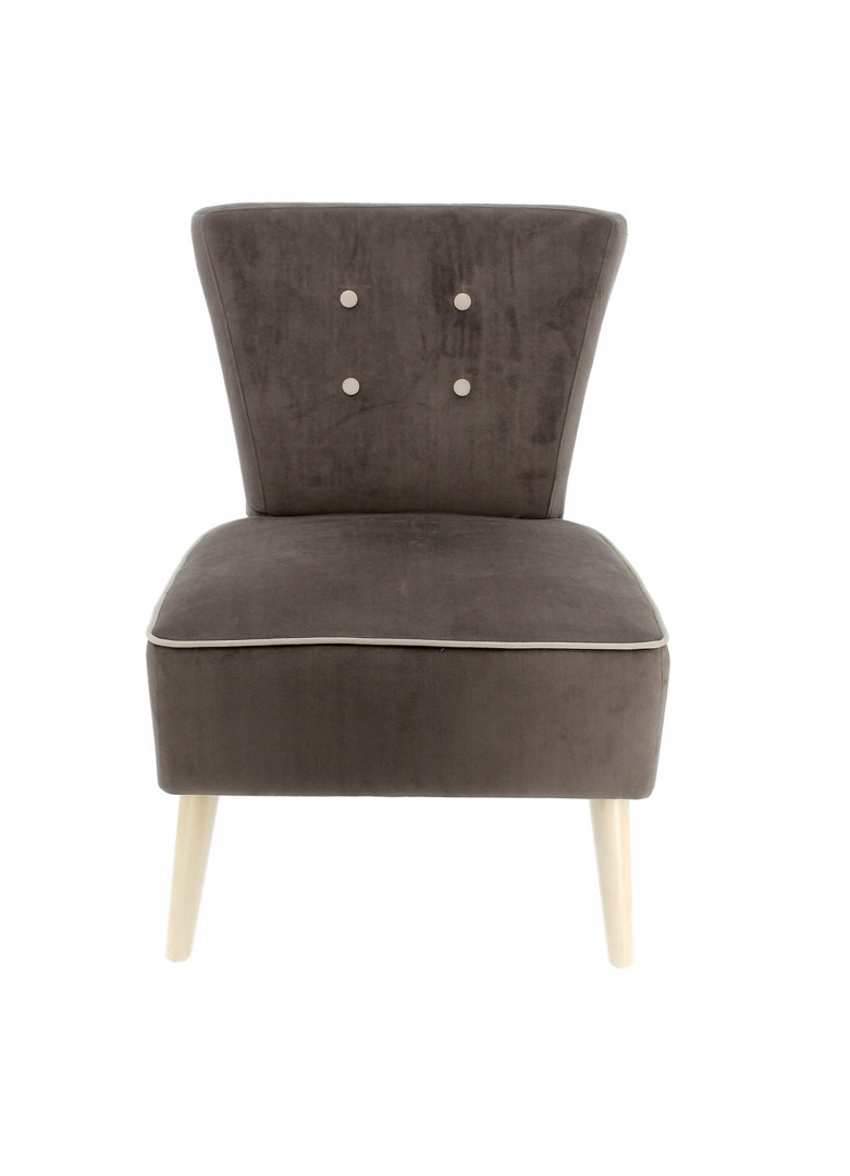 Chaise fauteuil velours taupe Chaise fauteuil velours taupe