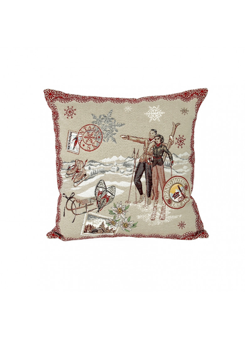Housse coussin vintage 45x45 (photo) Housse coussin vintage 45x45