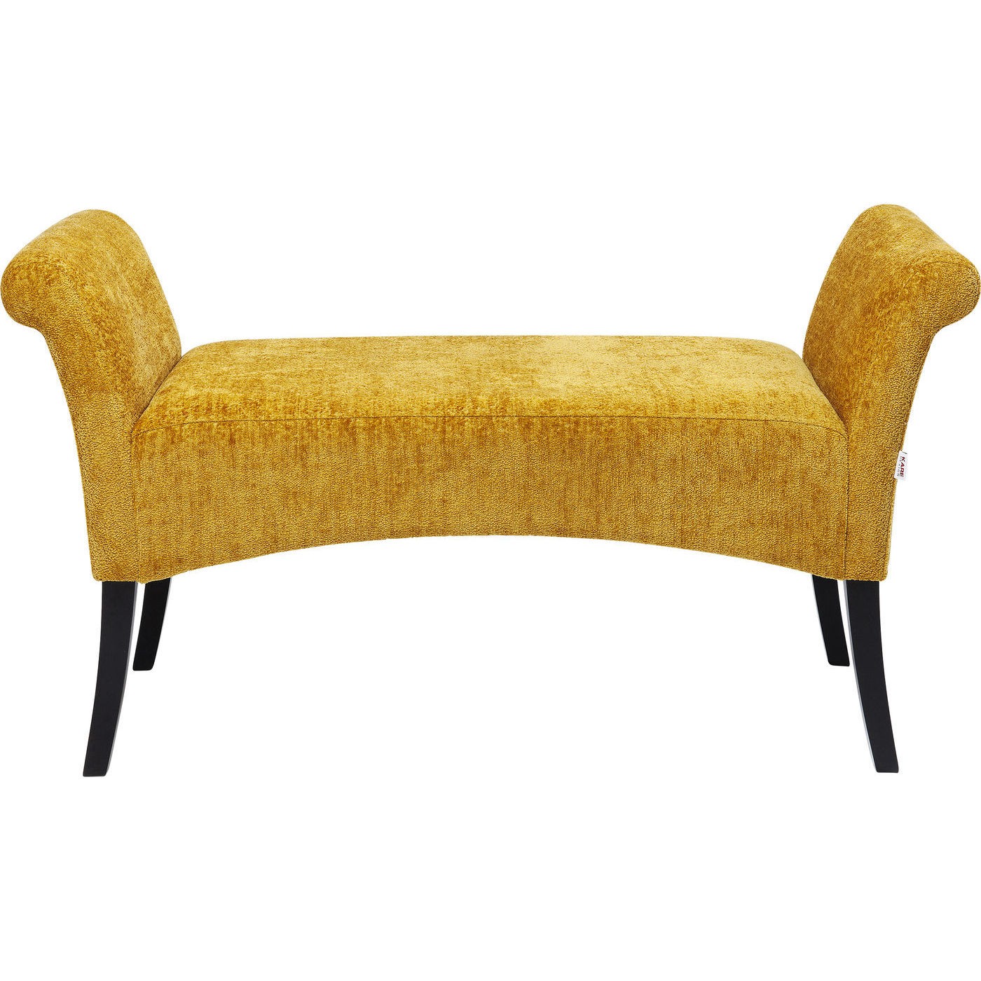 Banc 2 places jaune et hêtre massif (photo) Banc 2 places jaune et hêtre massif