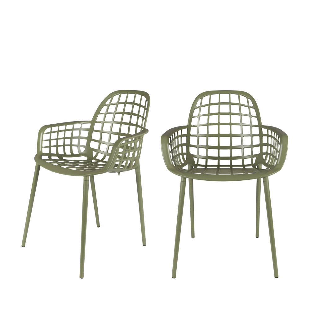 2 chaises indoor et outdoor vert (photo) 2 chaises indoor et outdoor vert
