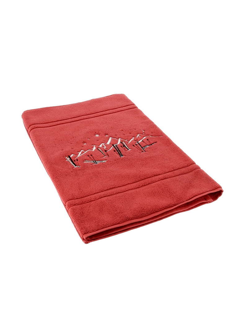 Tapis de bain en coton rouge 90x50 Tapis de bain en coton rouge 90x50