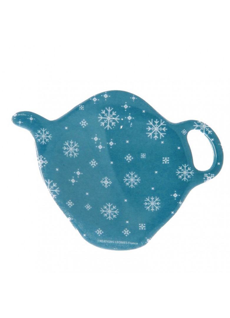 Repose sachet thé en céramique bleue (photo) Repose sachet thé en céramique bleue