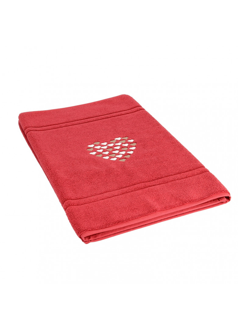 Tapis de bain en coton rouge 90x50 Tapis de bain en coton rouge 90x50