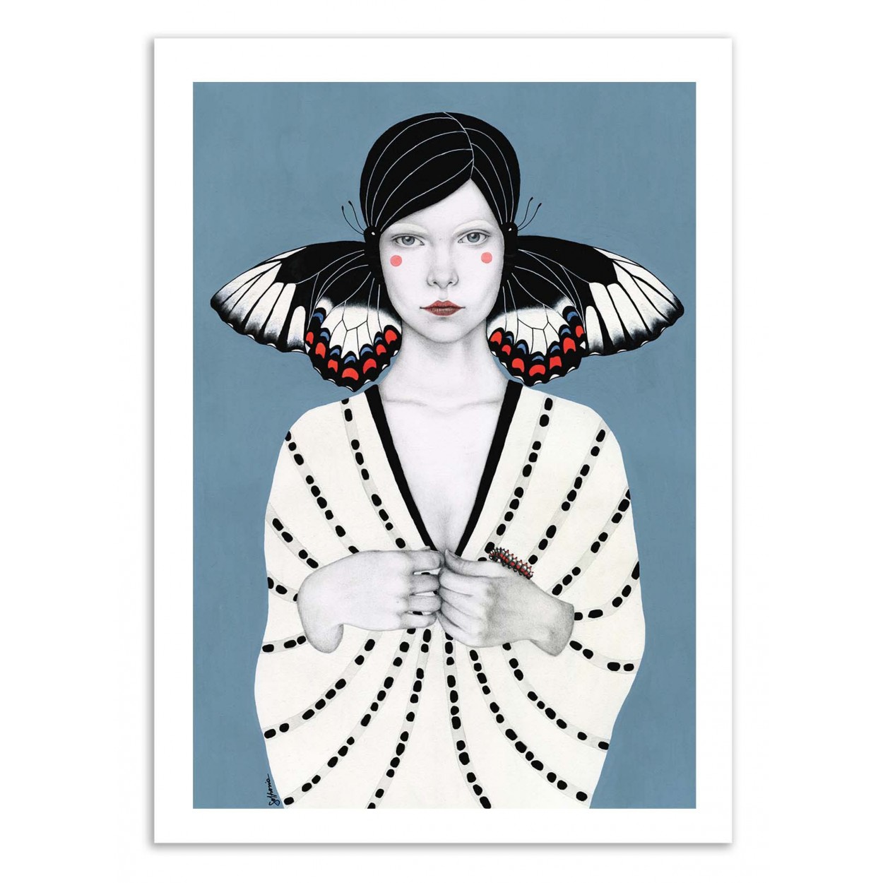 MILA BUTTERFLY - Affiche d'art 50 x 70 cm MILA BUTTERFLY - Affiche d'art 50 x 70 cm