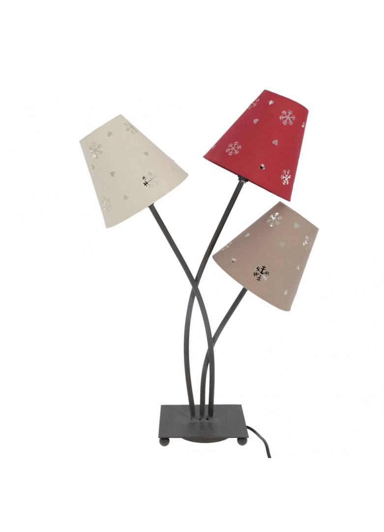 Lampe à poser avec 3 abat-jours H60cm Lampe à poser avec 3 abat-jours H60cm