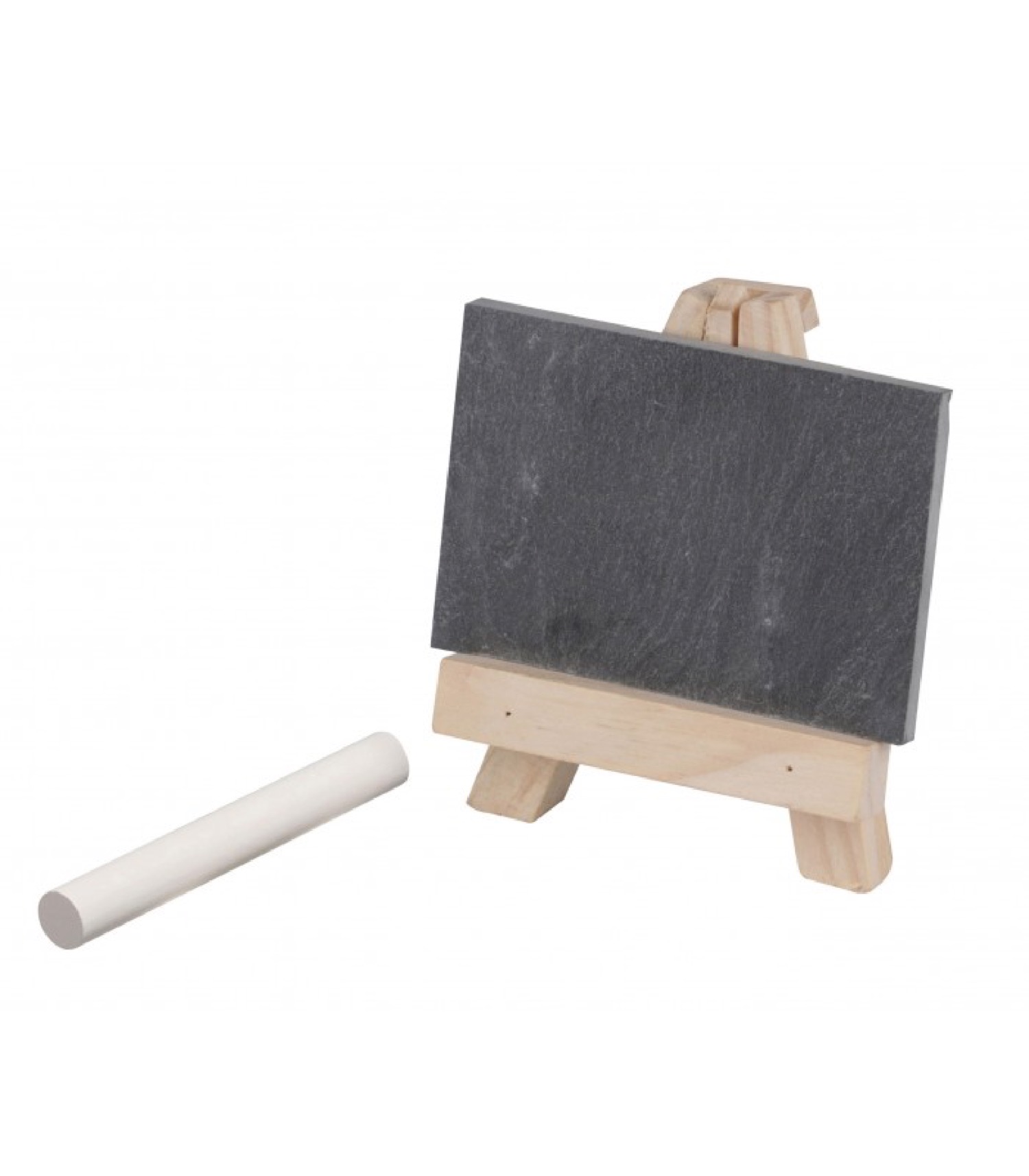 Ardoise de table avec chevalet bois + craie - Lot de 4 Ardoise de table avec chevalet bois + craie - Lot de 4