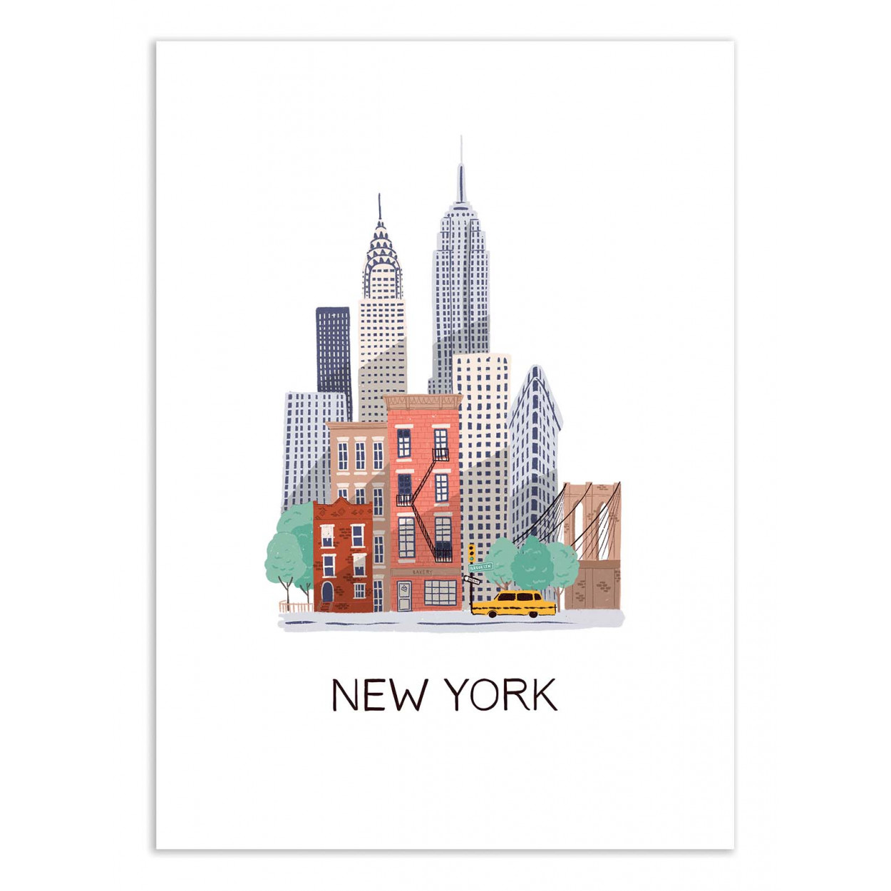 NEW YORK - MAJA TOMLJANIC - Affiche d'art 50 x 70 cm NEW YORK - MAJA TOMLJANIC - Affiche d'art 50 x 70 cm