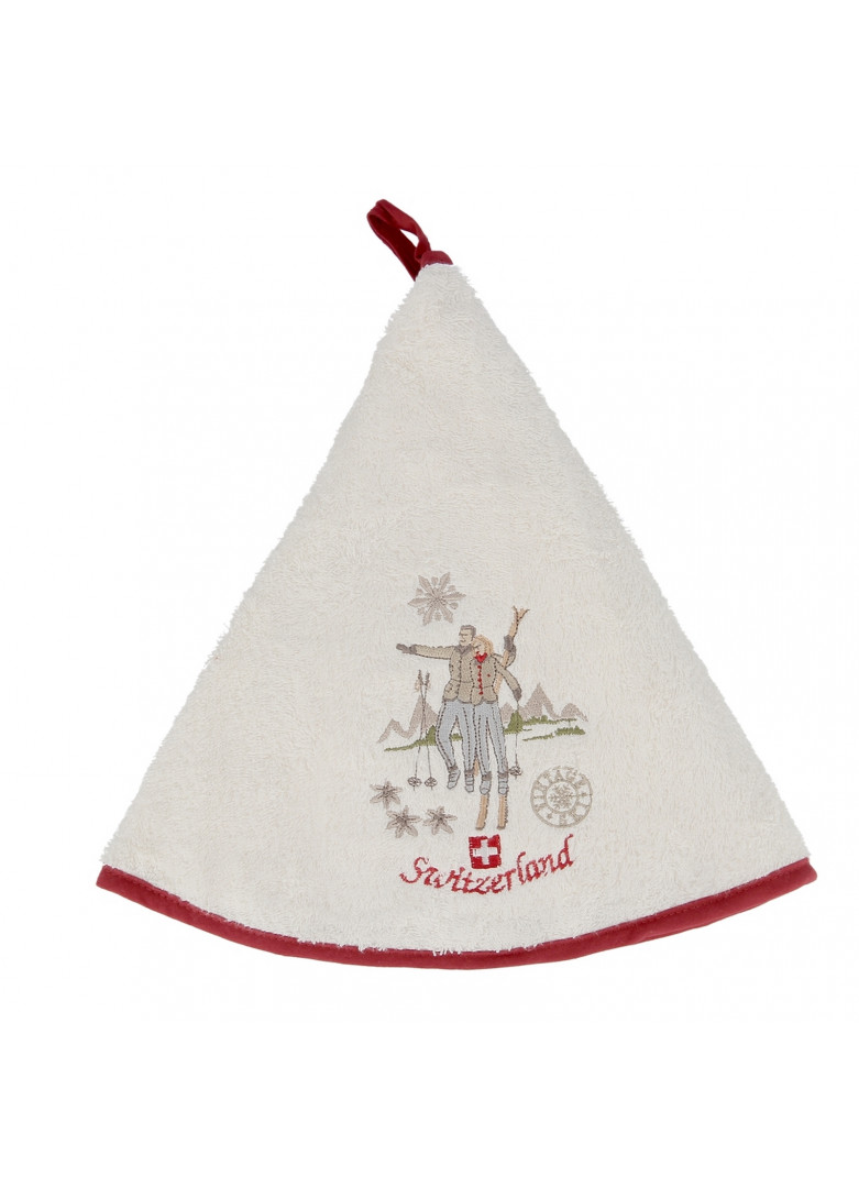 Torchon demi-lune Switzerland crème 70cm Torchon demi-lune Switzerland crème 70cm
