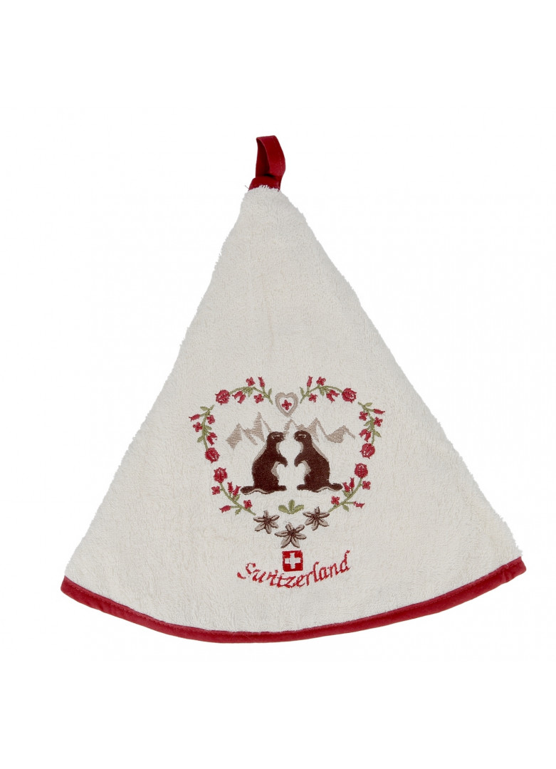 Torchon demi-lune Switzerland crème 70cm Torchon demi-lune Switzerland crème 70cm