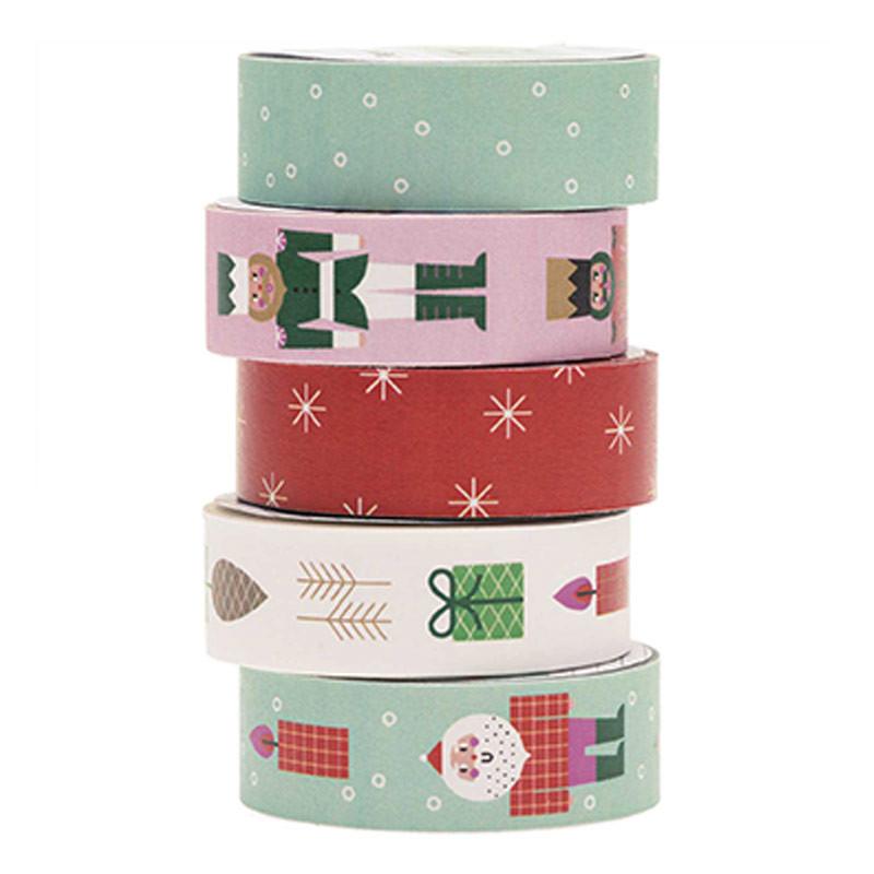 5 masking tapes de navidad