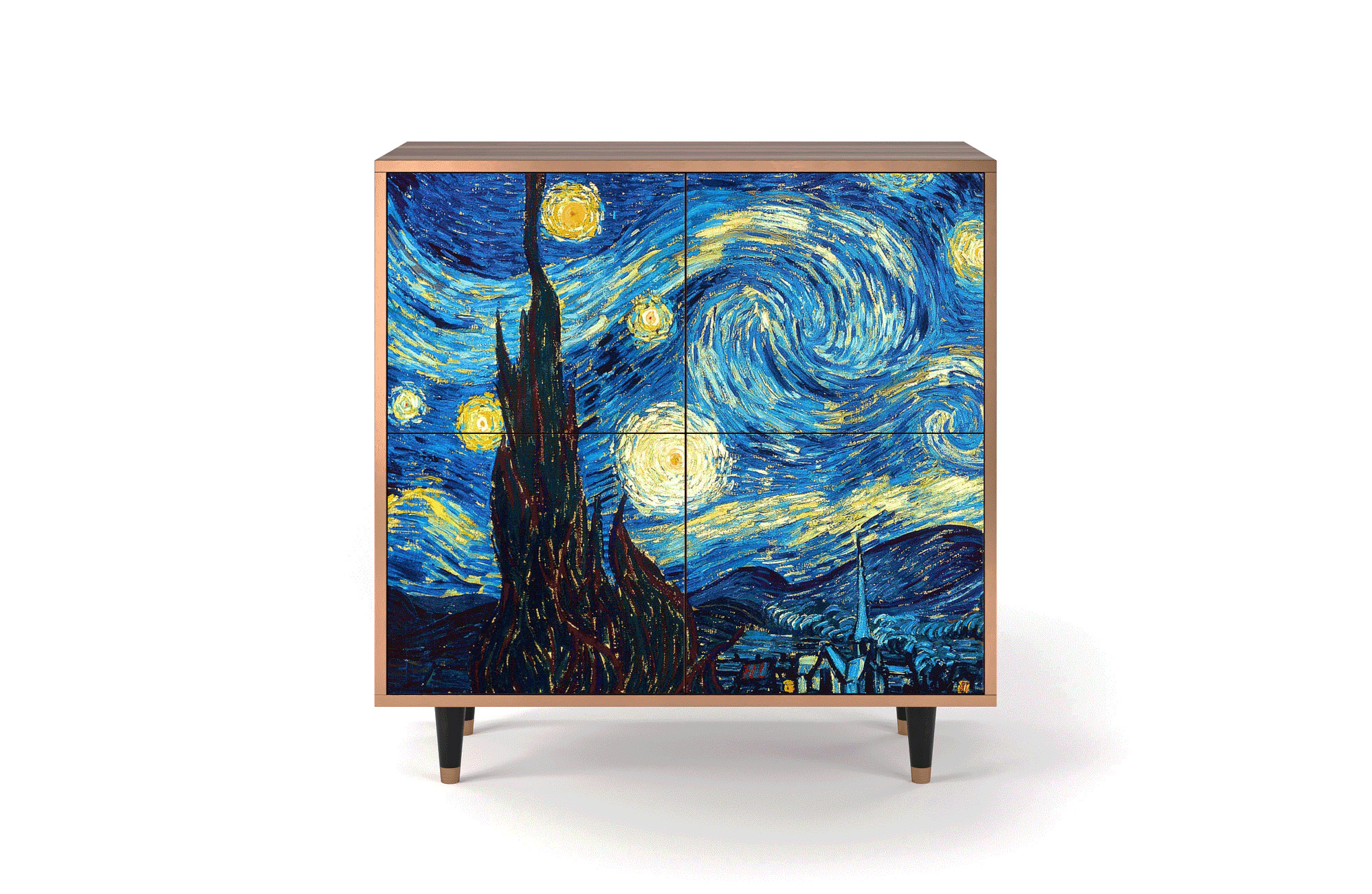 Buffet bleu 94cm 4 portes Buffet bleu 94cm 4 portes