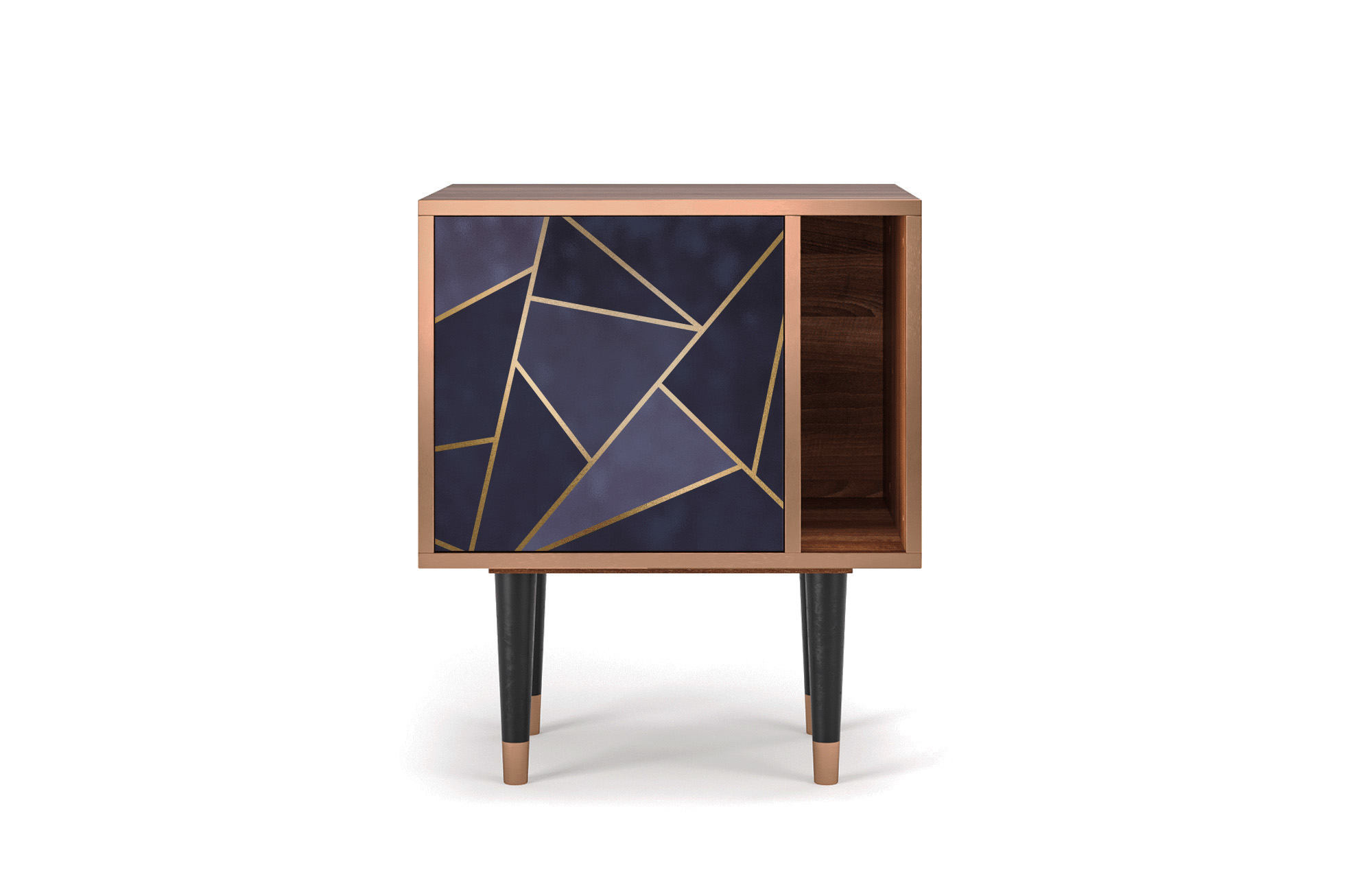 Buffet bleu et jaune 56cm 1 porte Buffet bleu et jaune 56cm 1 porte