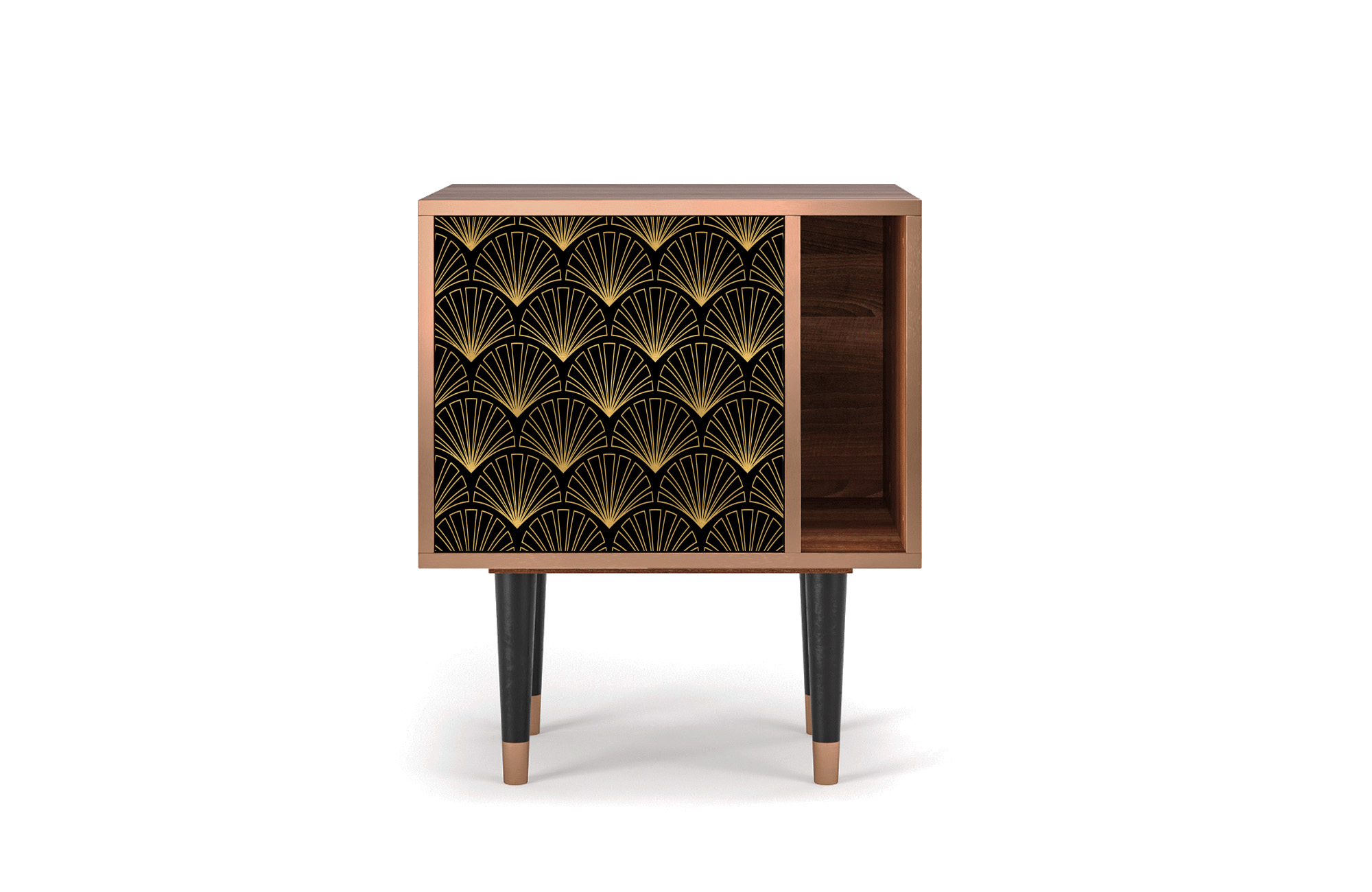 Buffet noir et jaune 56cm 1 porte Buffet noir et jaune 56cm 1 porte