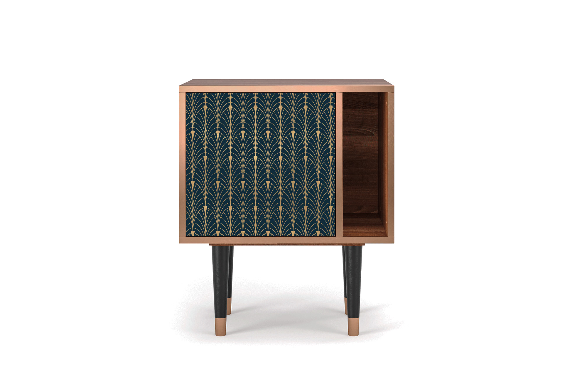 Buffet bleu et jaune 56cm 1 porte Buffet bleu et jaune 56cm 1 porte