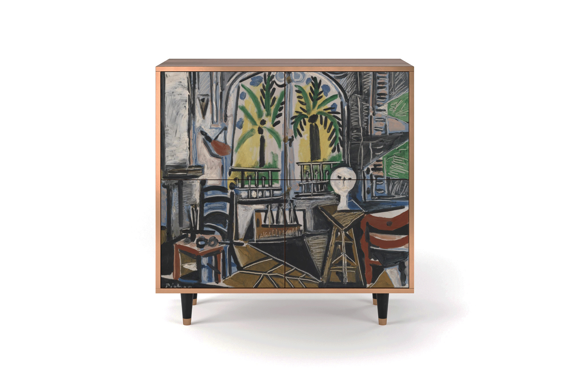Buffet multicolore 94cm 4 portes Buffet multicolore 94cm 4 portes
