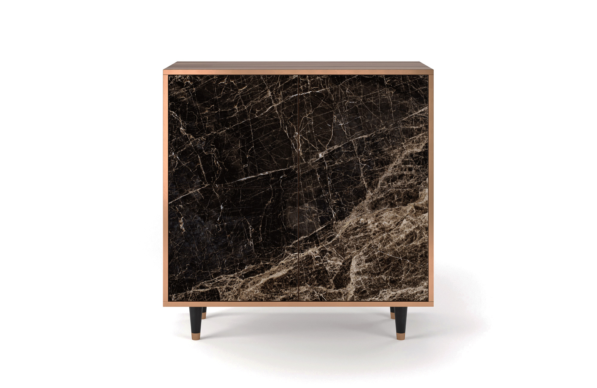 Buffet noir 94cm 4 portes Buffet noir 94cm 4 portes