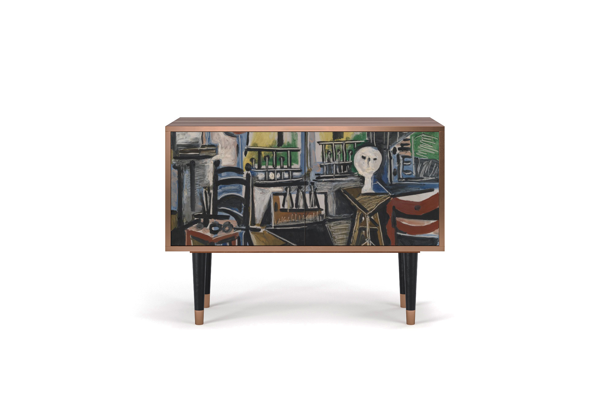 Buffet multicolore 94cm 2 portes Buffet multicolore 94cm 2 portes