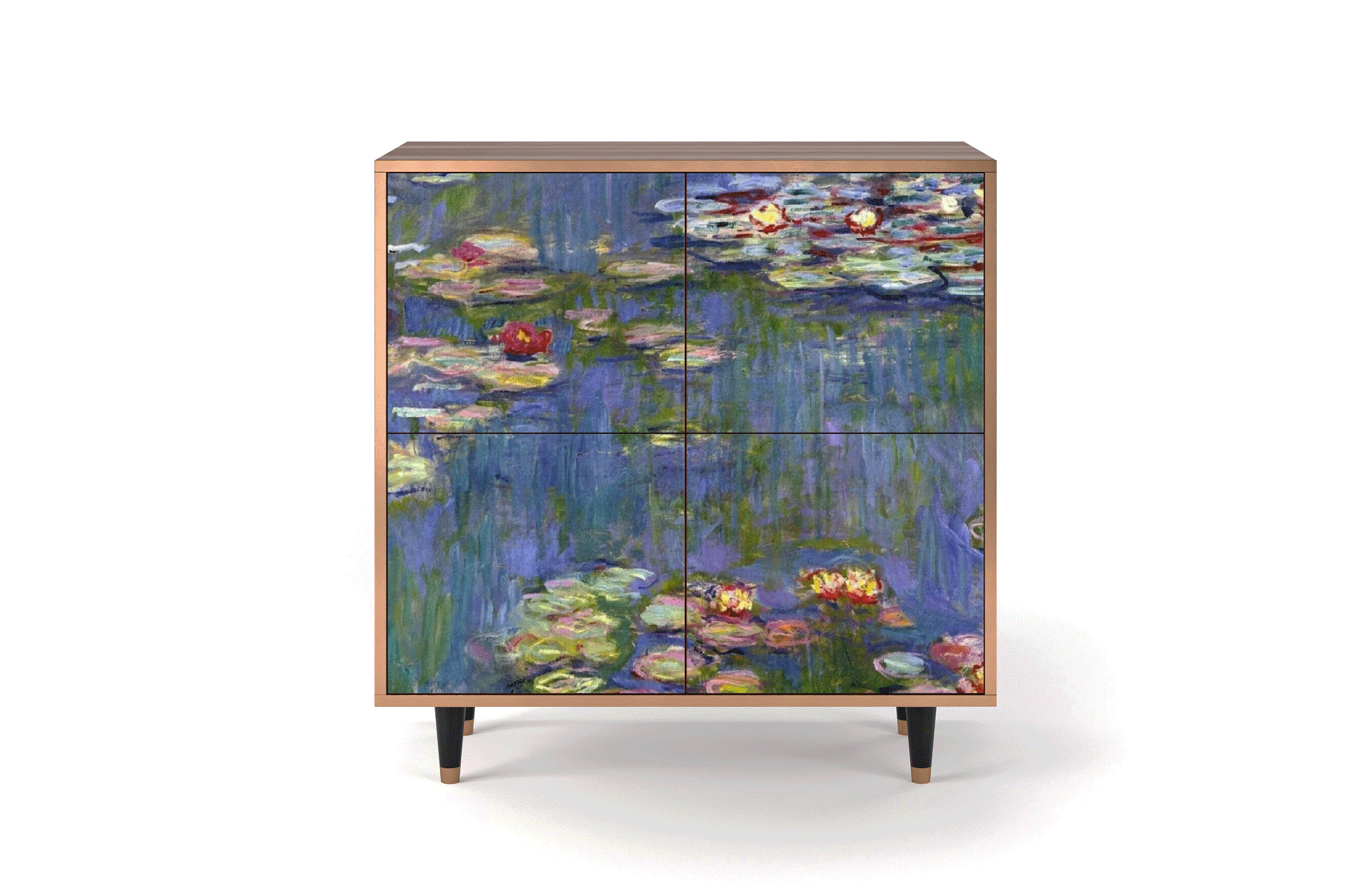 Buffet bleu 94cm 4 portes Buffet bleu 94cm 4 portes