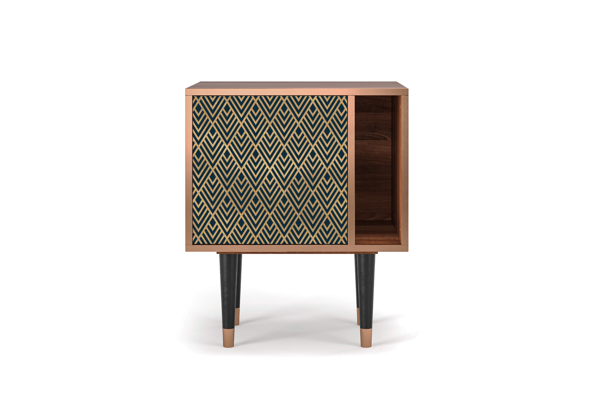 Buffet bleu et jaune 56cm 1 porte Buffet bleu et jaune 56cm 1 porte