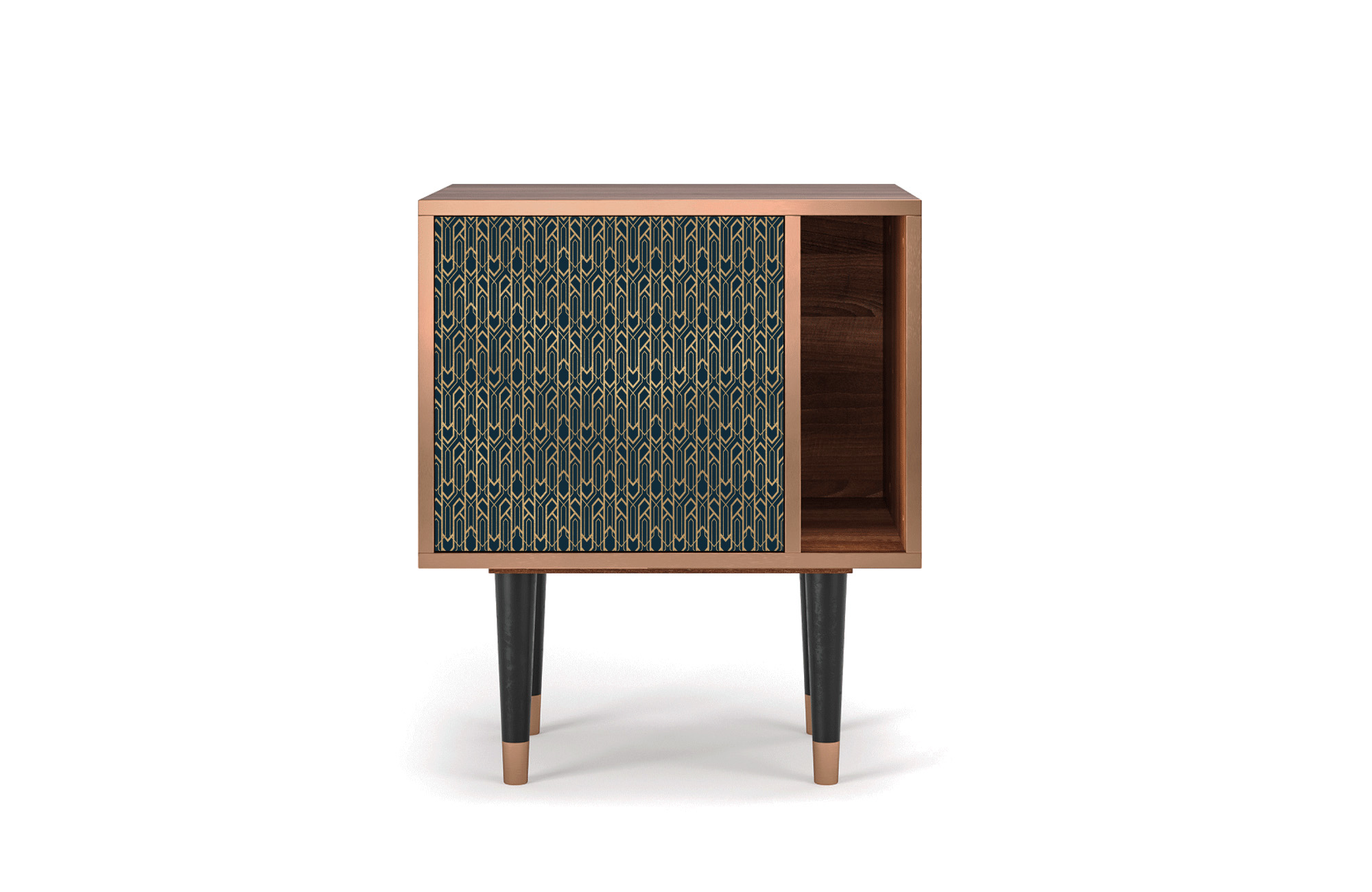 Buffet bleu et jaune 56cm 1 porte Buffet bleu et jaune 56cm 1 porte