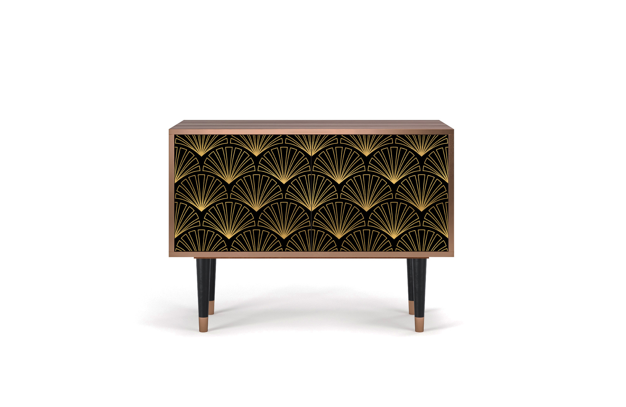 Buffet noir et jaune 94cm 2 portes Buffet noir et jaune 94cm 2 portes