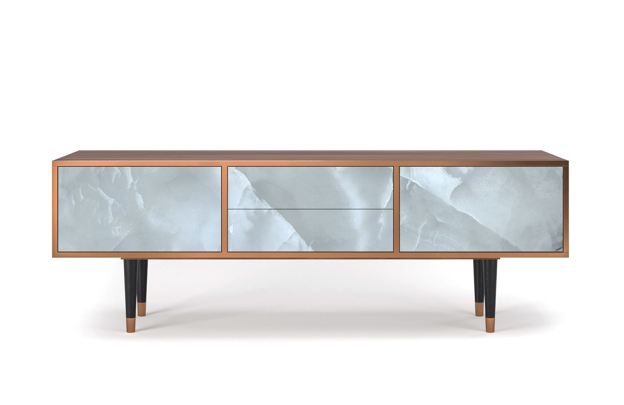 Meuble TV gris clair 170cm 2 tiroirs et 2 portes (photo) Meuble TV gris clair 170cm 2 tiroirs et 2 portes