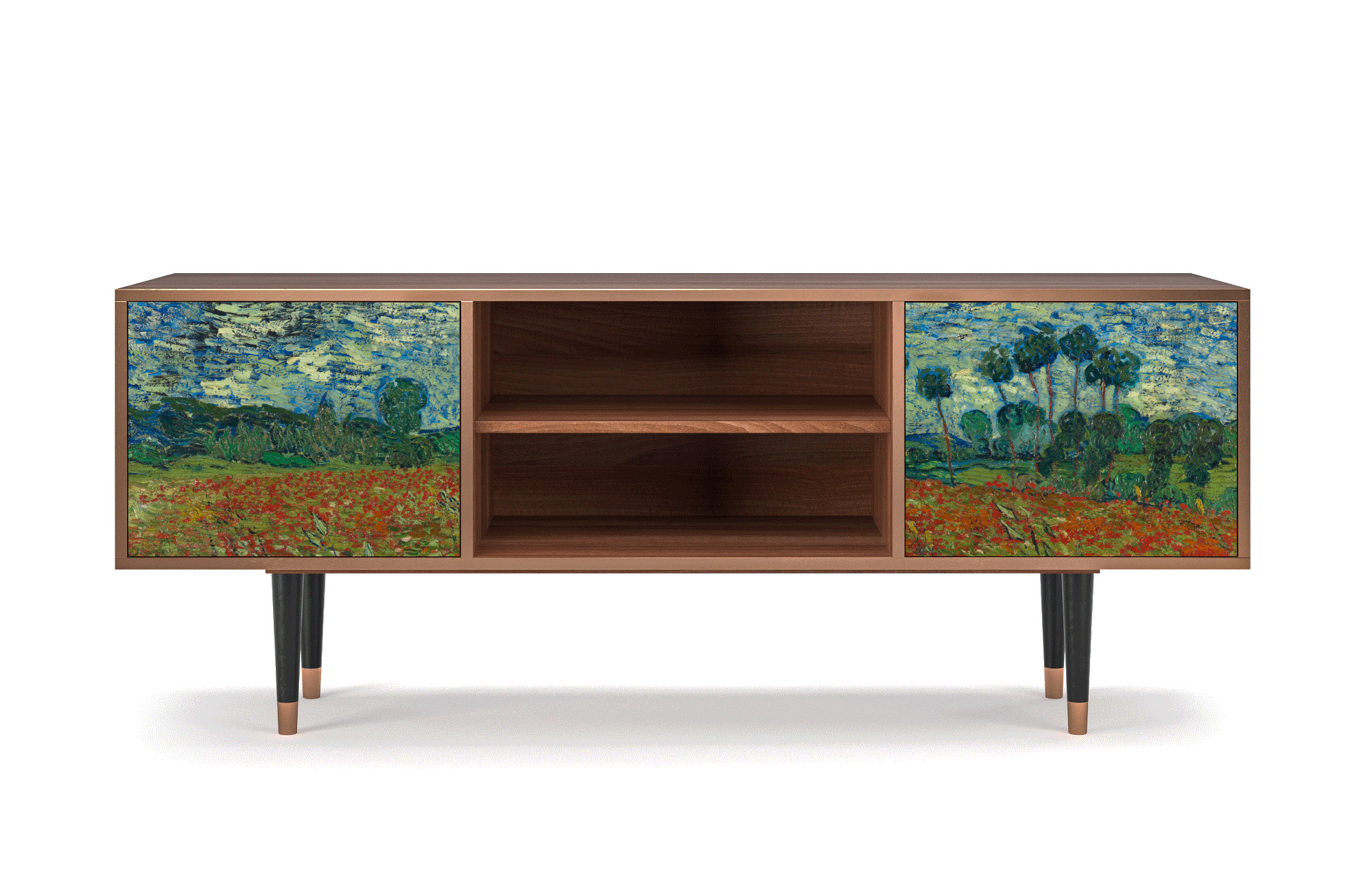 Meuble TV multicolore 170cm 2 portes