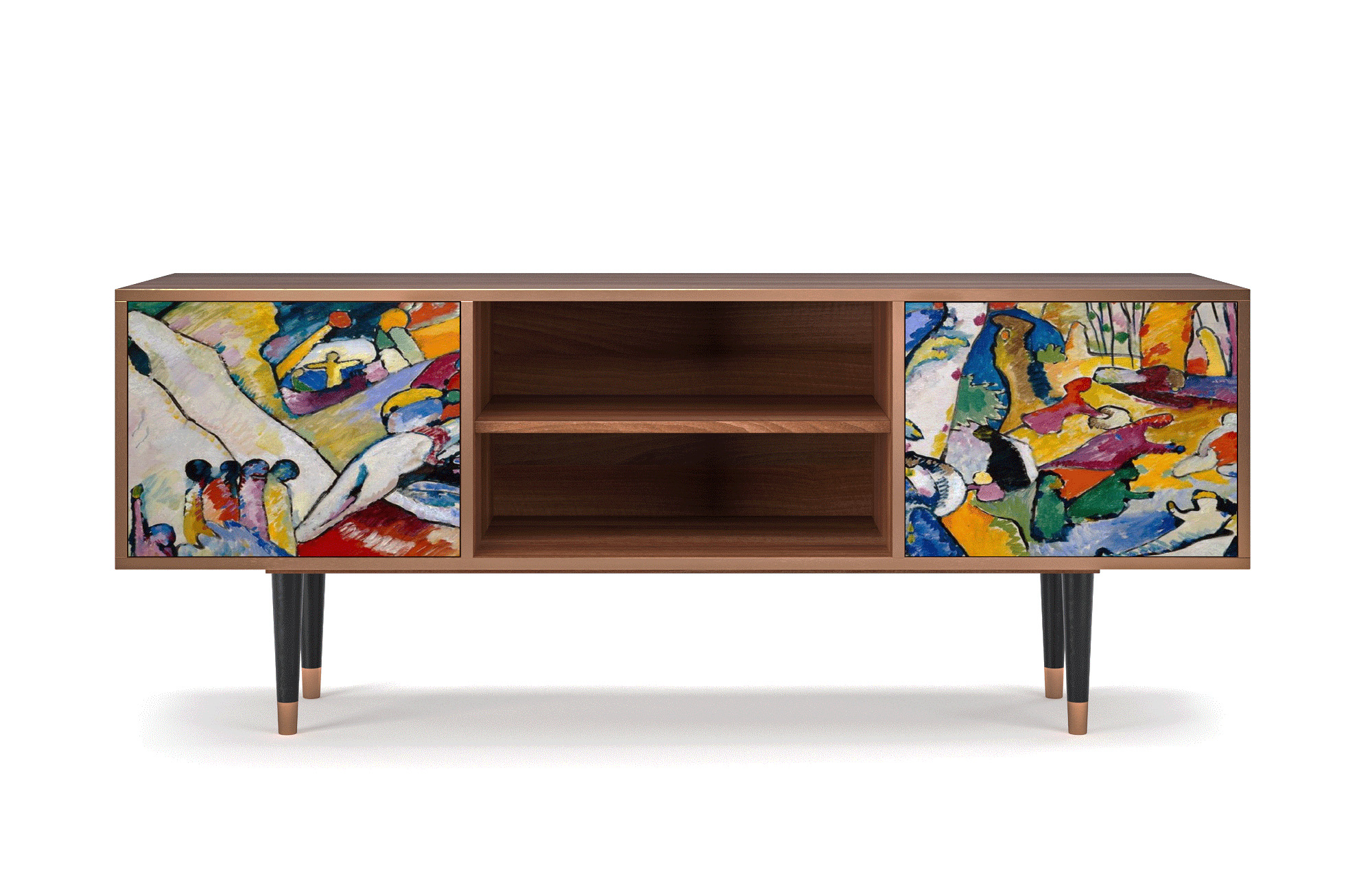 Meuble TV multicolore 170cm 2 portes