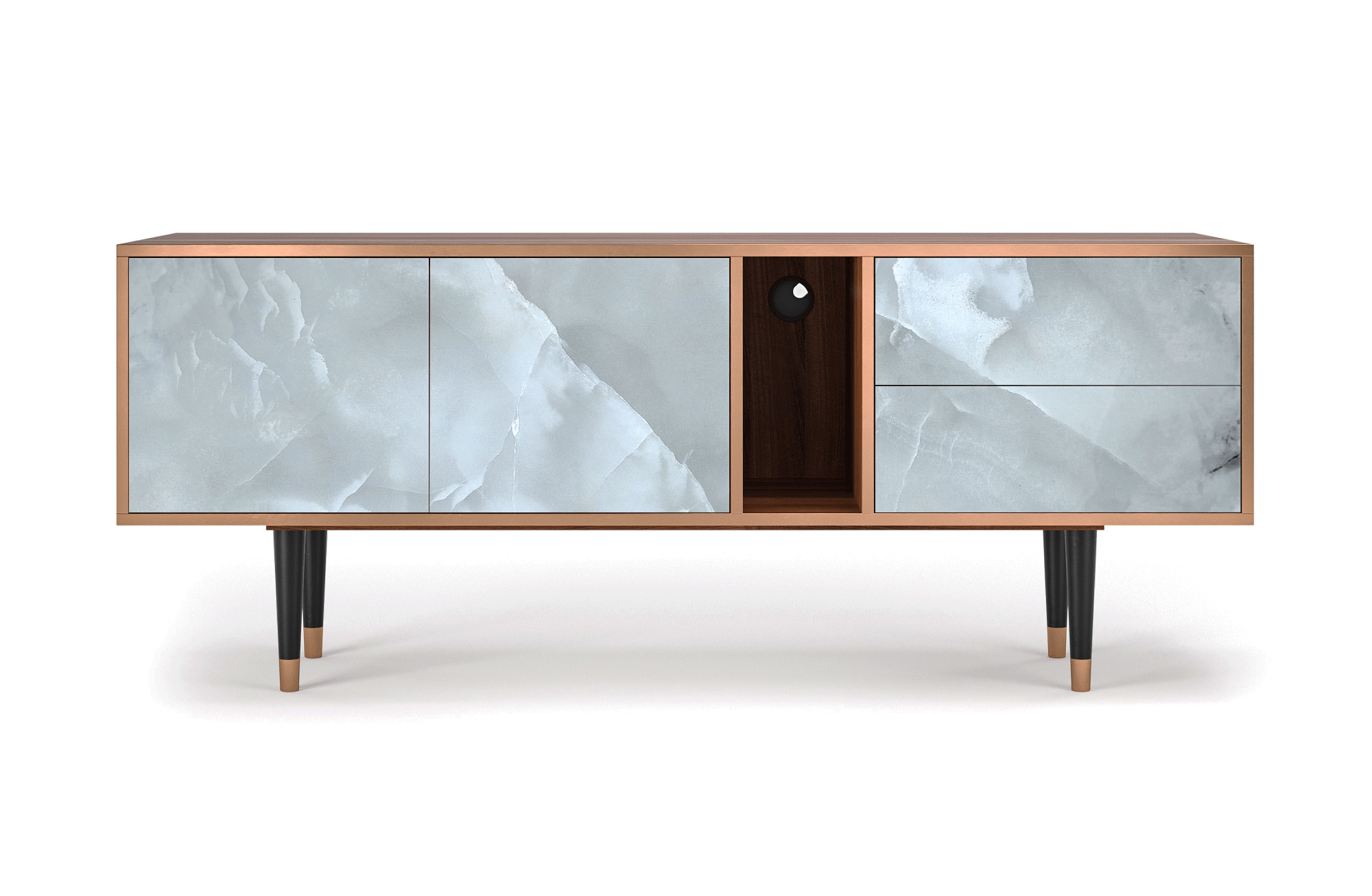 Meuble TV gris clair 170cm 2 tiroirs et 2 portes (photo) Meuble TV gris clair 170cm 2 tiroirs et 2 portes