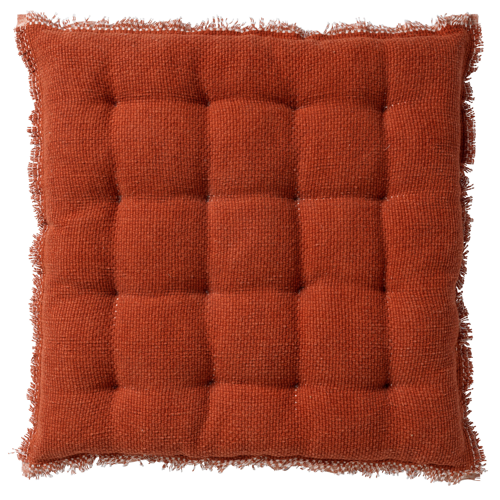 Galette de chaise Orange en coton 40x40 cm