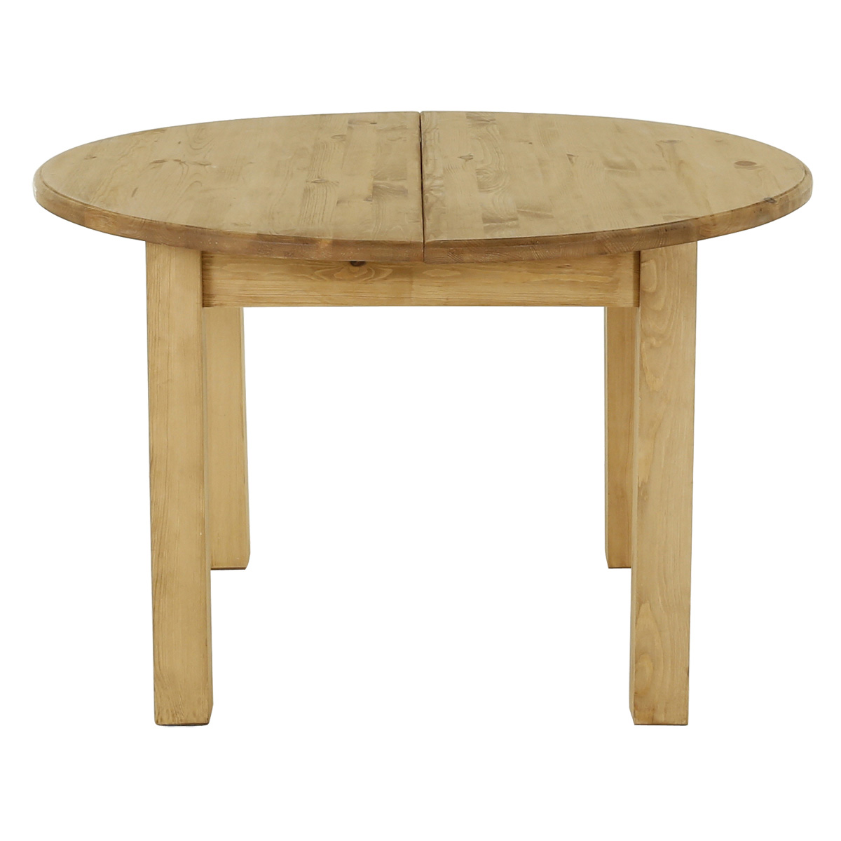 Table ronde rustique en pin massif 120 cm + rallonge 40 cm Table ronde rustique en pin massif 120 cm + rallonge 40 cm
