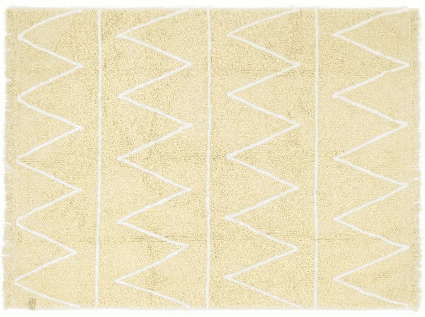 Tapis coton motif Z jaune 120x160 Tapis coton motif Z jaune 120x160