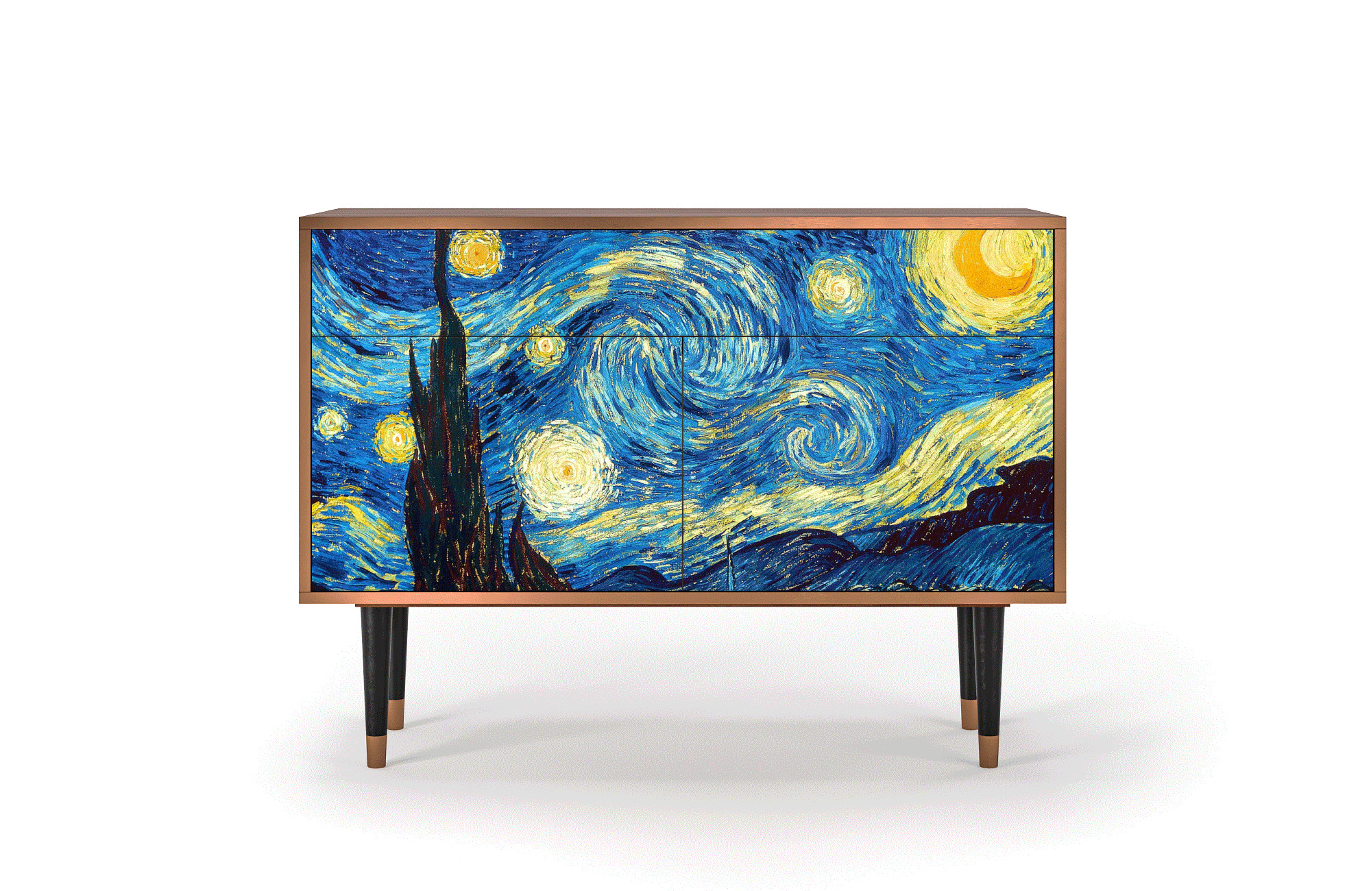 Buffet bleu 115cm 1 tiroir et 2 portes Buffet bleu 115cm 1 tiroir et 2 portes