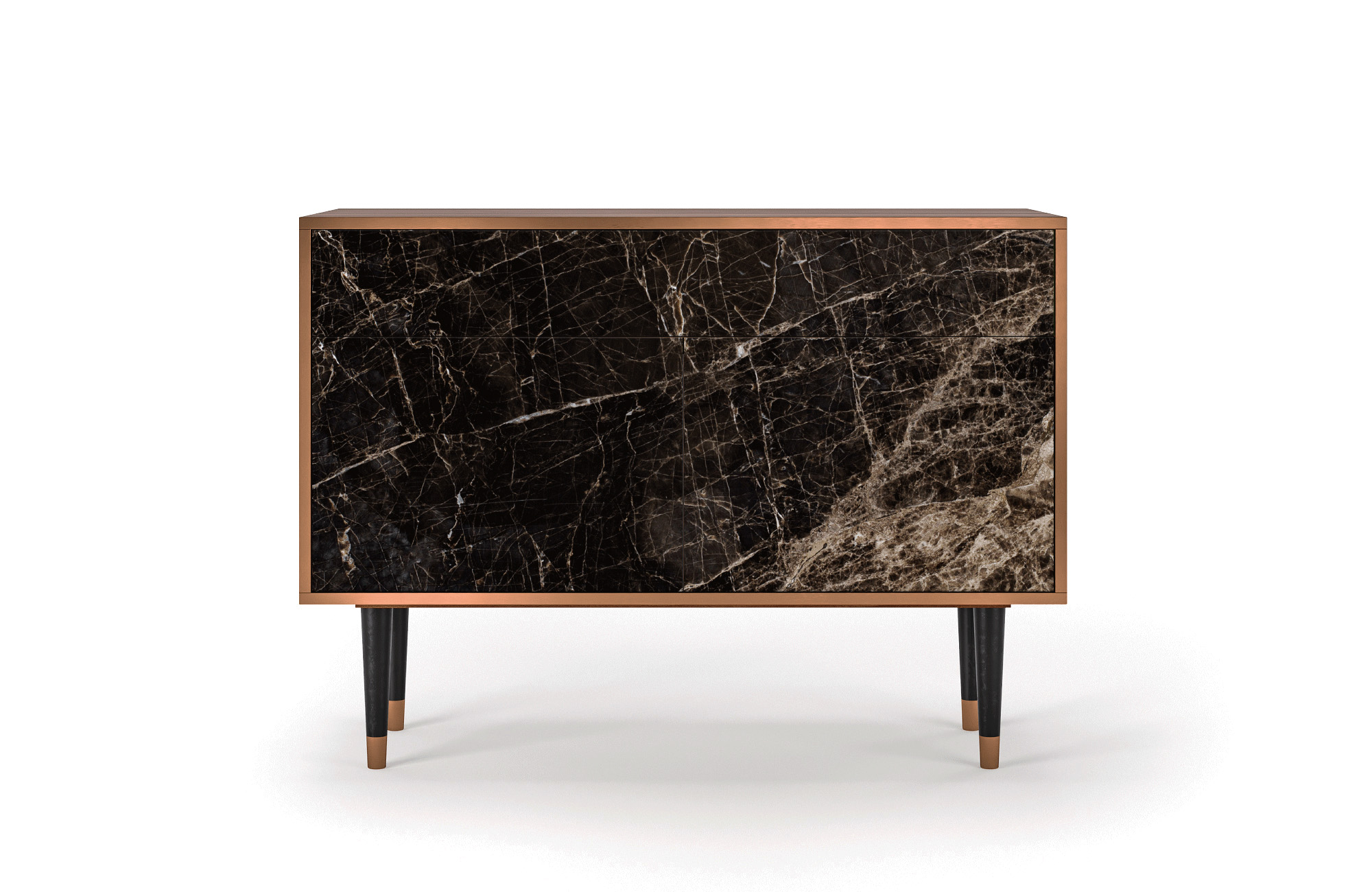 Buffet noir 115cm 1 tiroir et 2 portes Buffet noir 115cm 1 tiroir et 2 portes