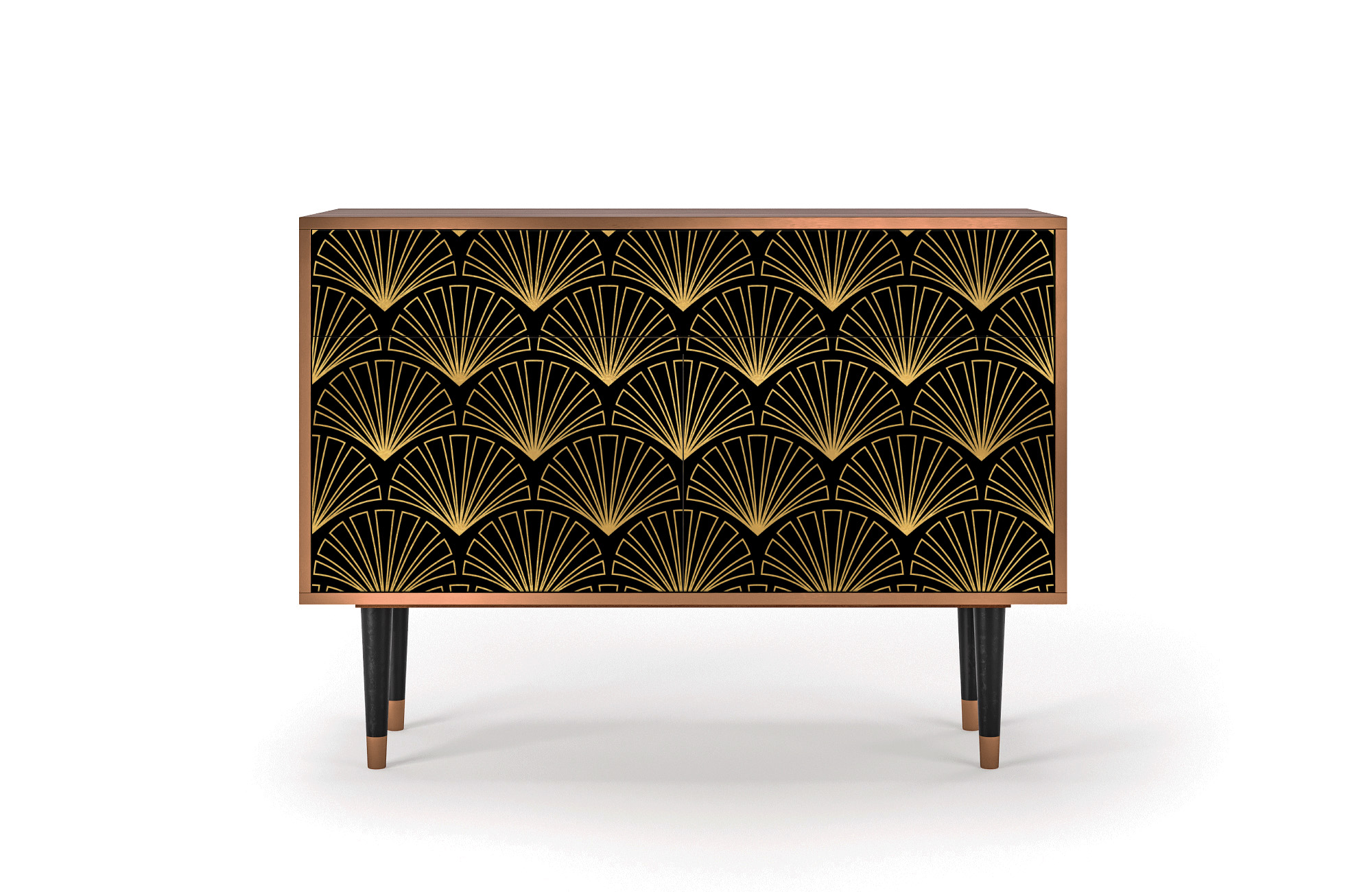 Buffet noir et jaune 115cm 1 tiroir et 2 portes Buffet noir et jaune 115cm 1 tiroir et 2 portes