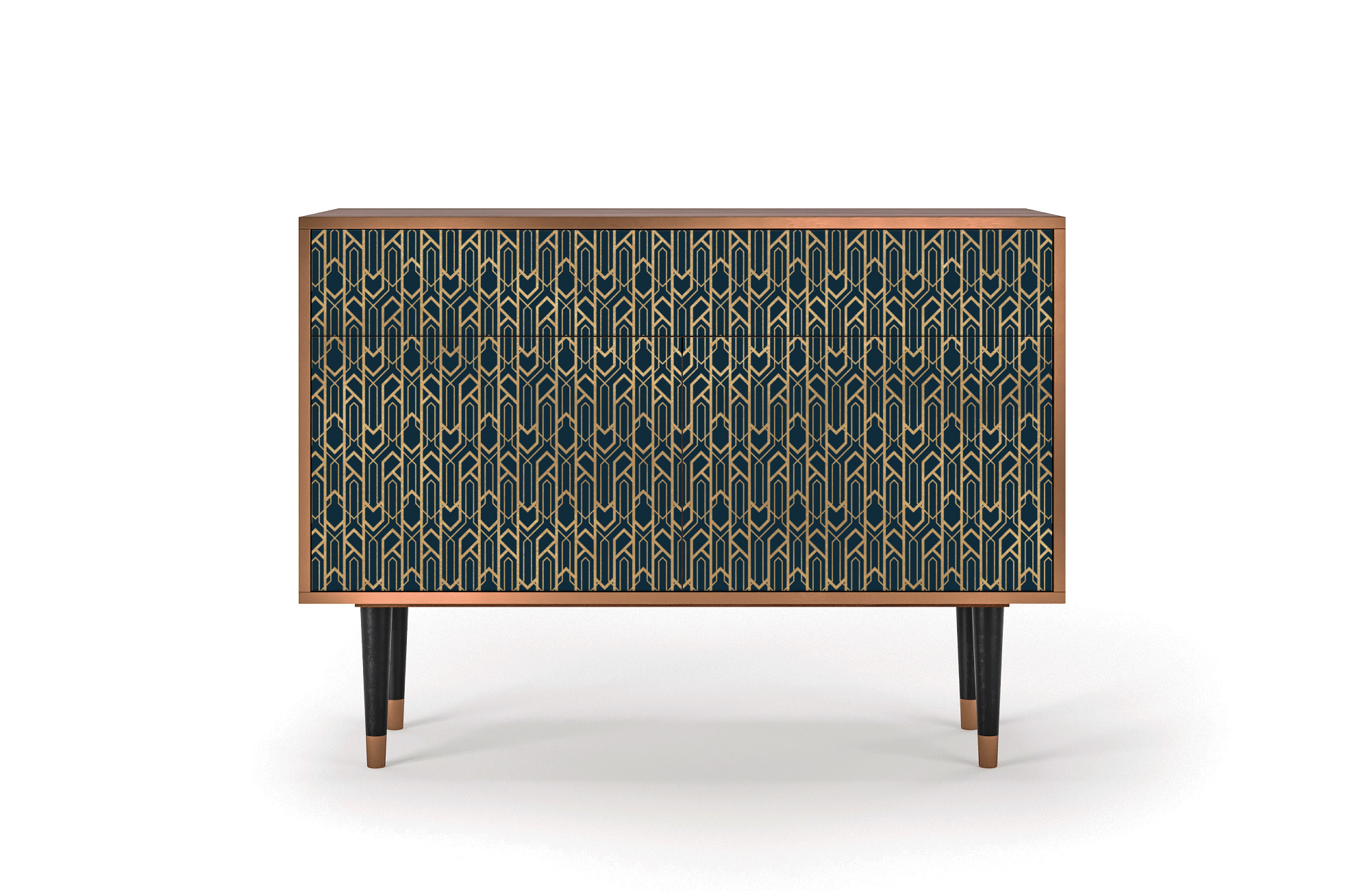 Buffet bleu et jaune 115cm 1 tiroir et 2 portes Buffet bleu et jaune 115cm 1 tiroir et 2 portes