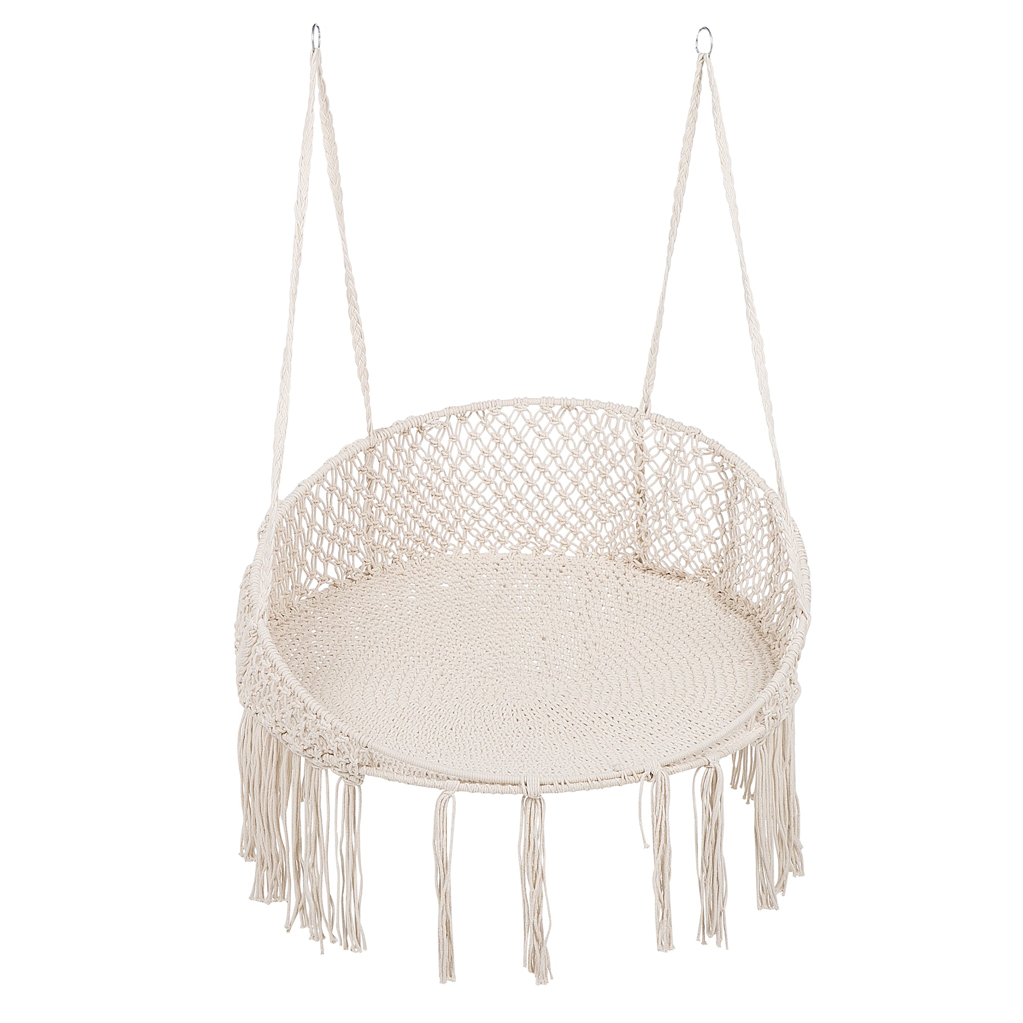 Chaise suspendue en coton blanc (photo) Chaise suspendue en coton blanc