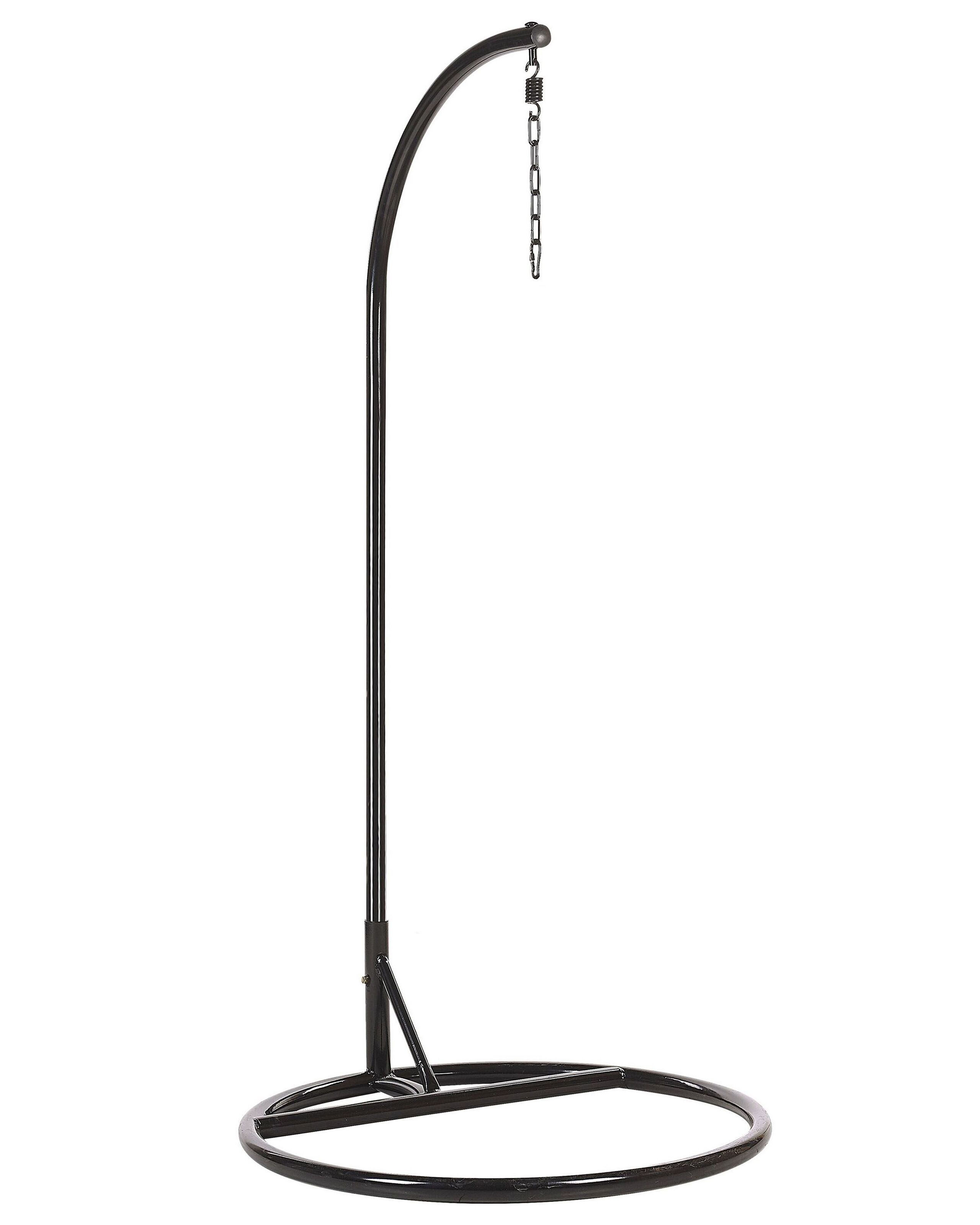 Support en acier noir pour fauteuil suspendu (photo) Support en acier noir pour fauteuil suspendu