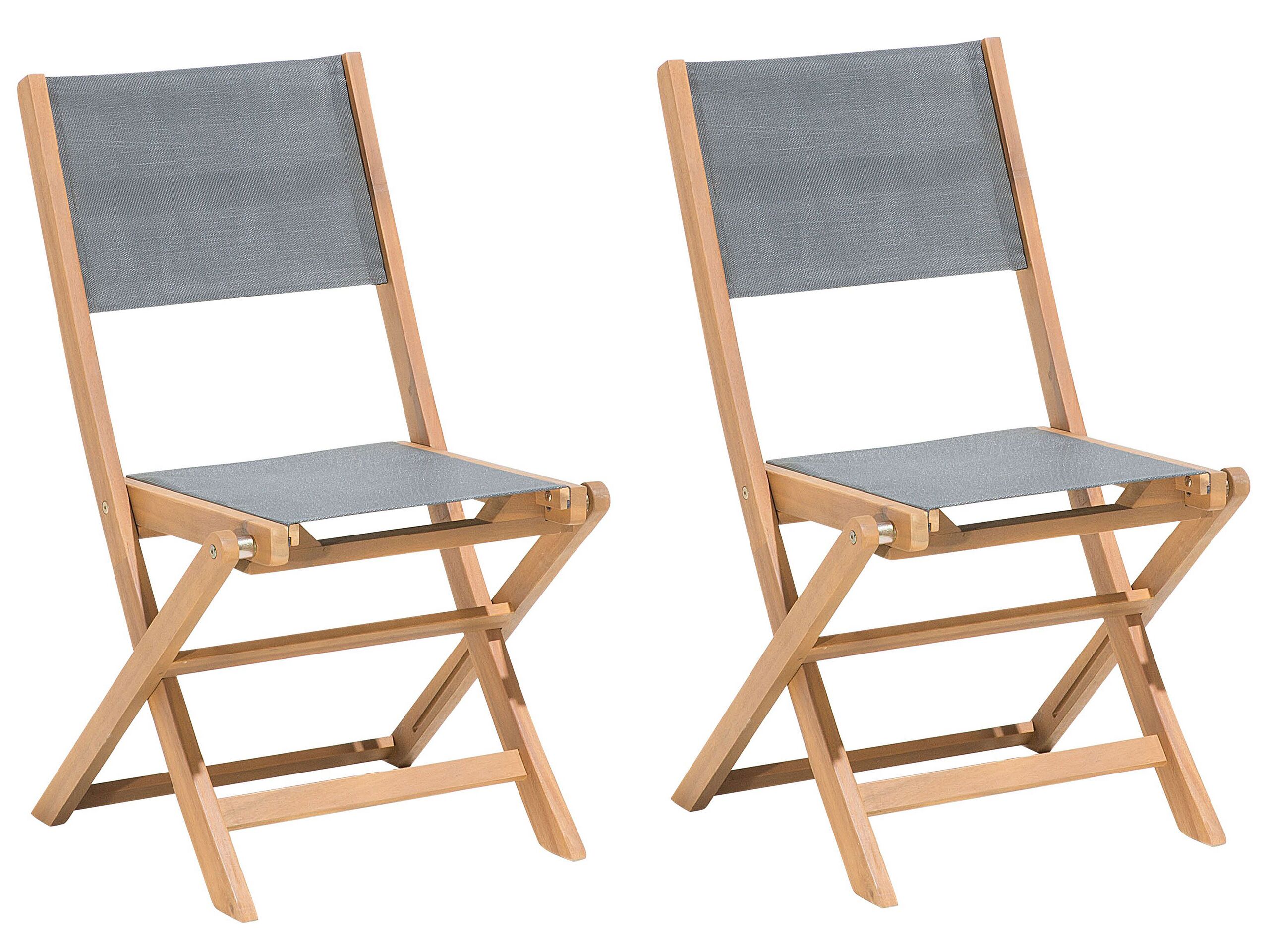 Chaise de jardin Set de 2 Bois Bois clair