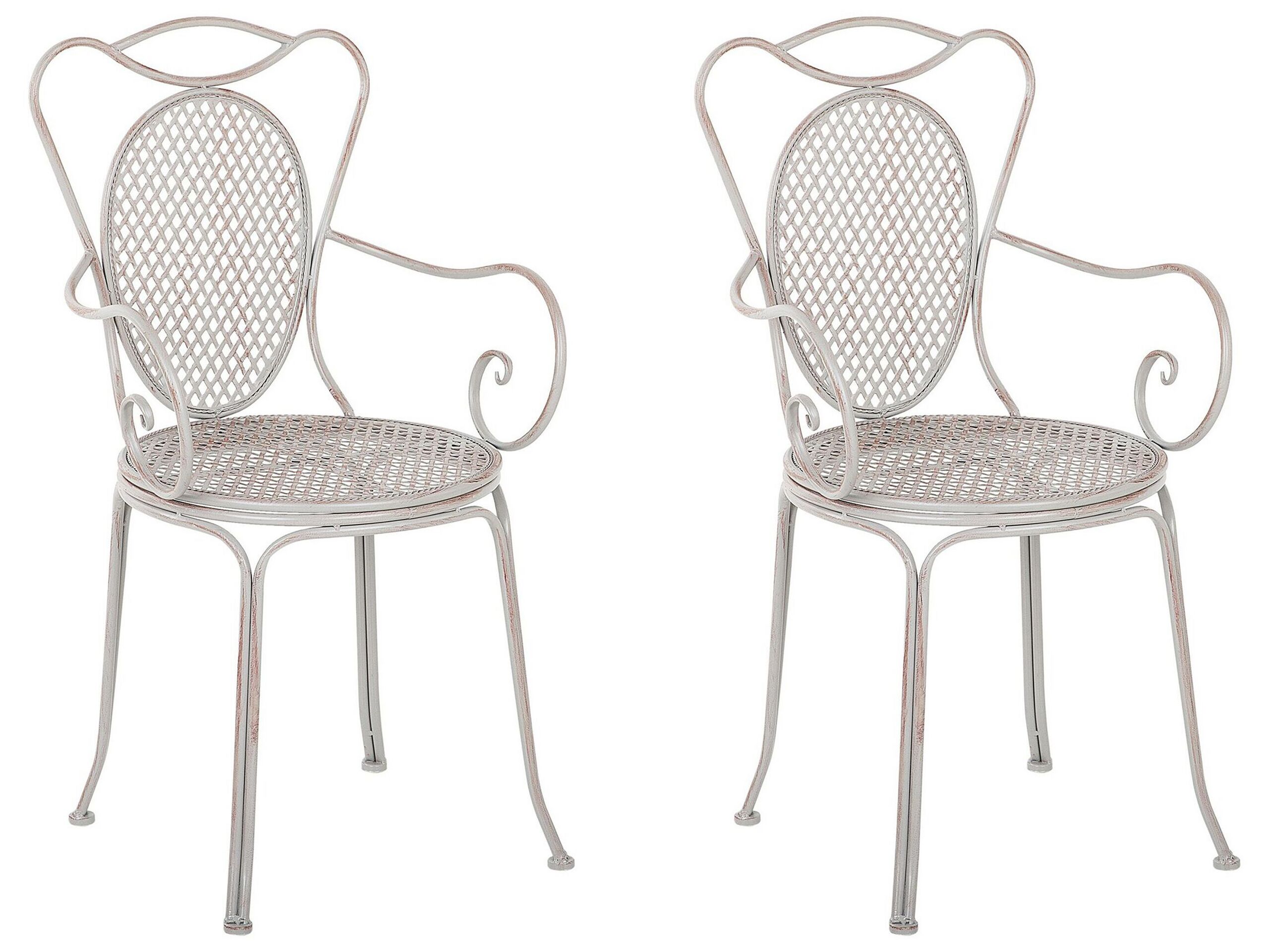 Lot de 2 chaises de jardin grises