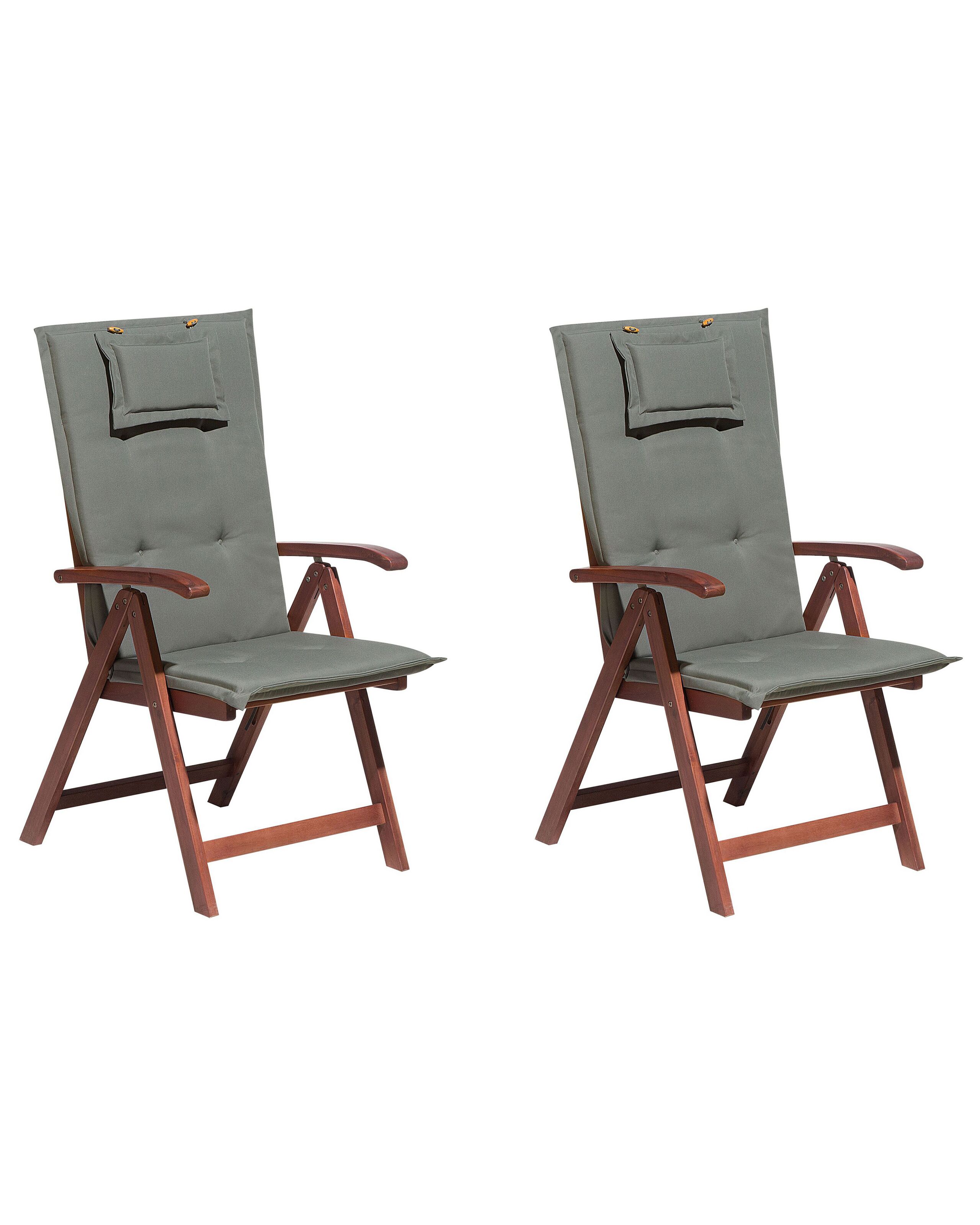 Mobilier pliable Set de 2 Bois Gris graphite