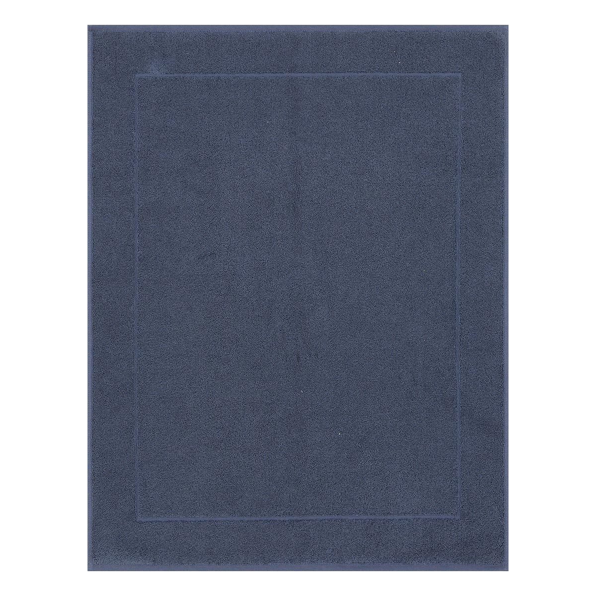 tapis de bain en coton bleu orient 60 x 80