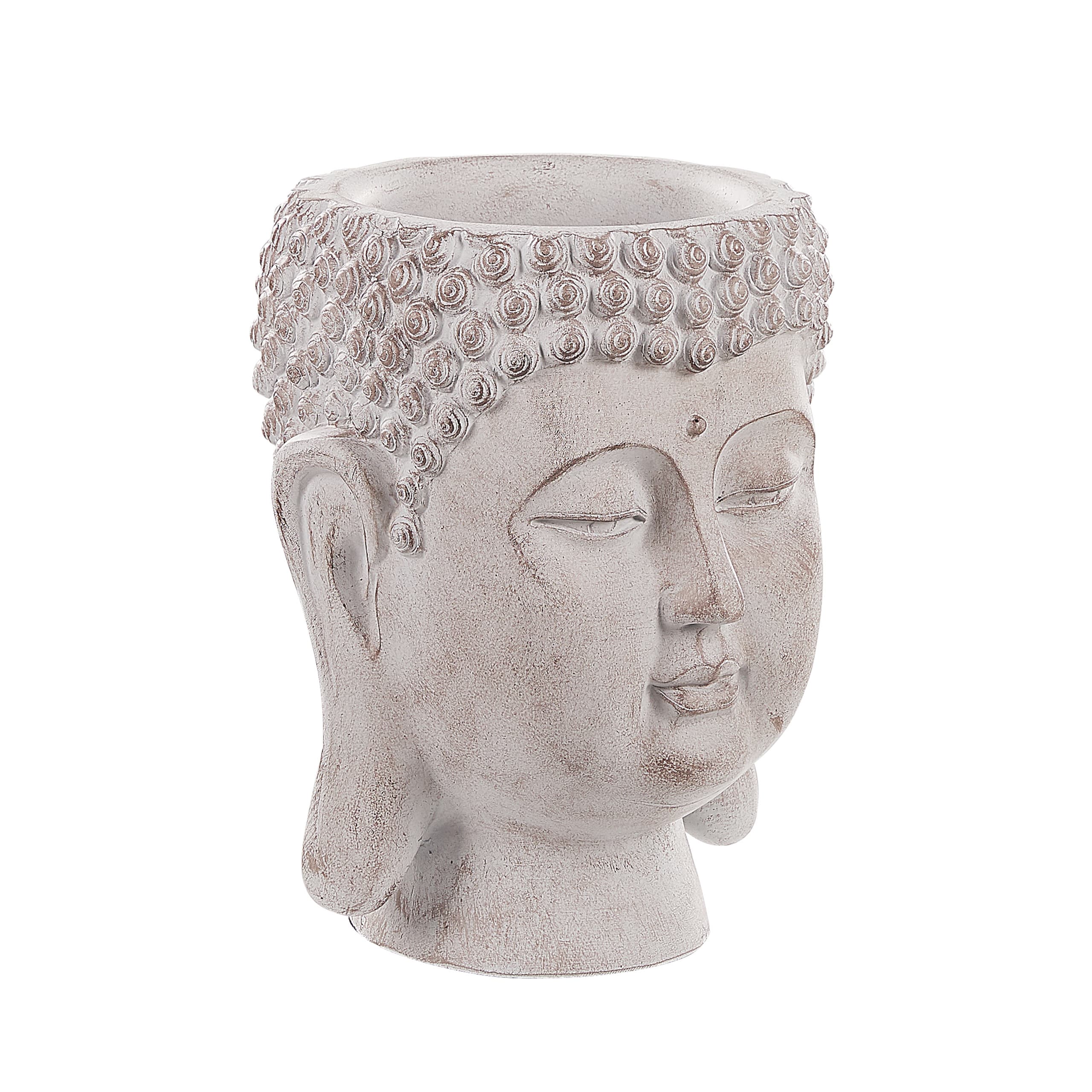 Cache-pot blanc beige D15 cm