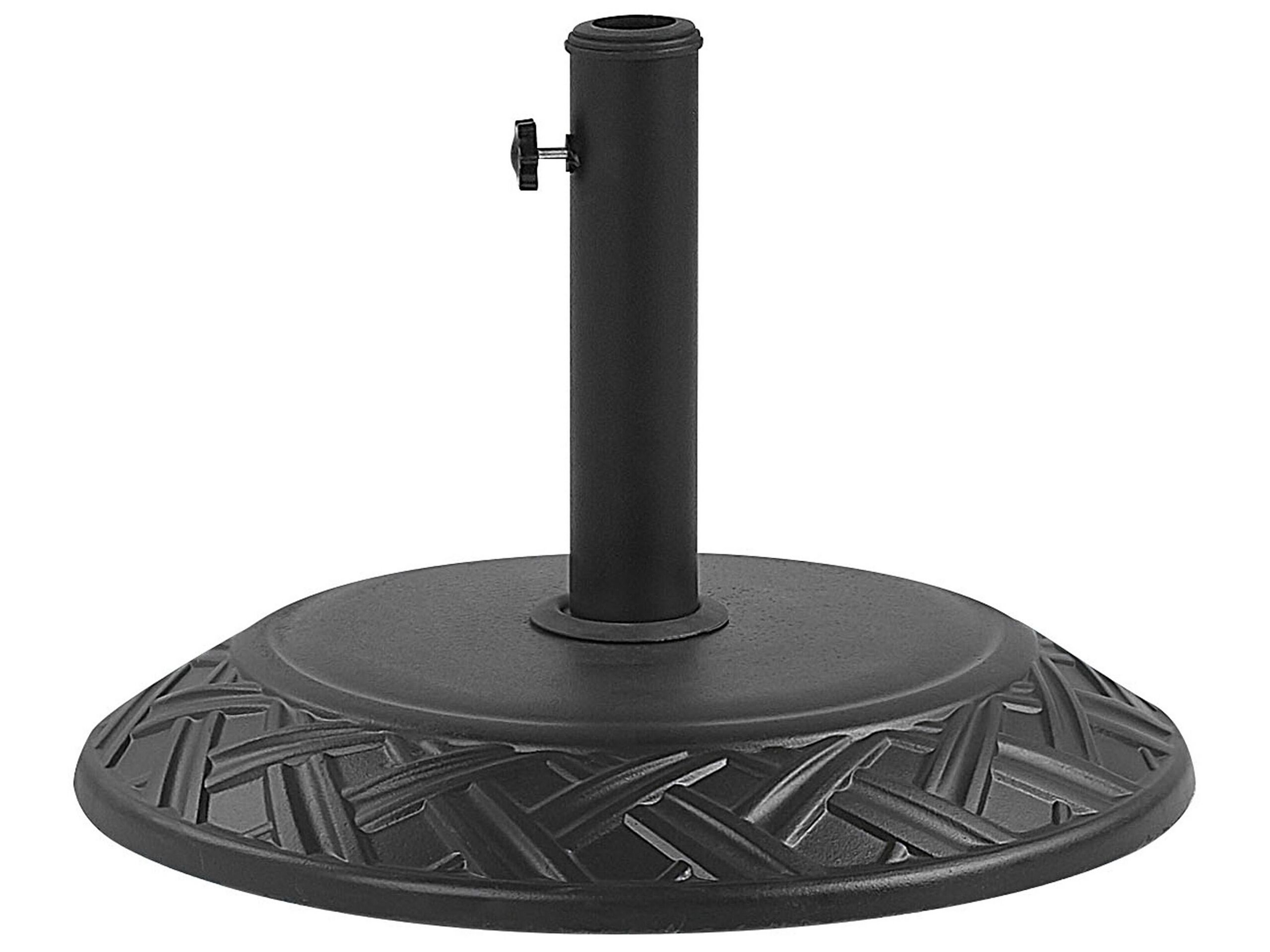 Pied de parasol en béton noir D 50 cm (photo) Pied de parasol en béton noir D 50 cm