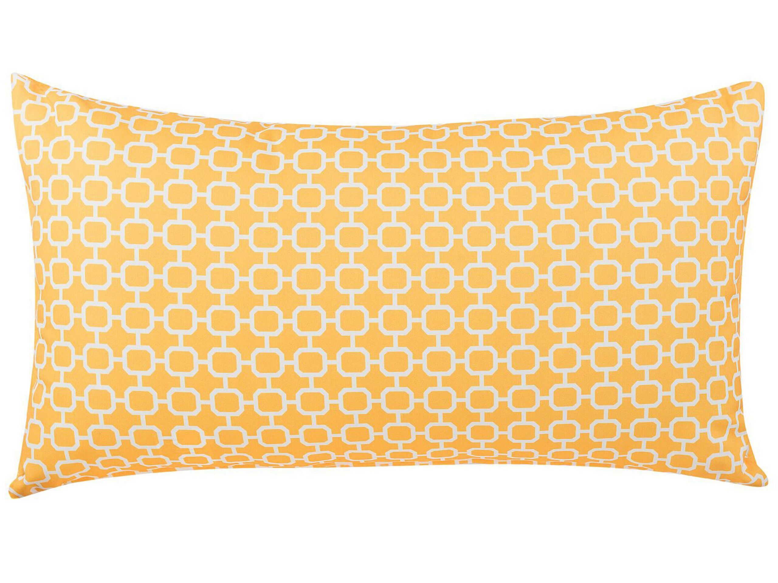 Coussin à motif géométrique jaune 40 x 70 cm (photo) Coussin à motif géométrique jaune 40 x 70 cm